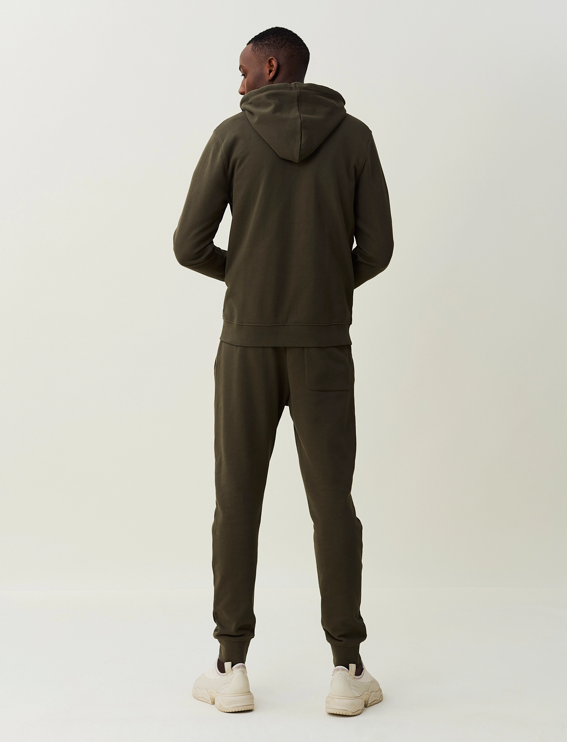 Lexington Clothing - Sebastian Organic Cotton Zip Hood - dark green - 3