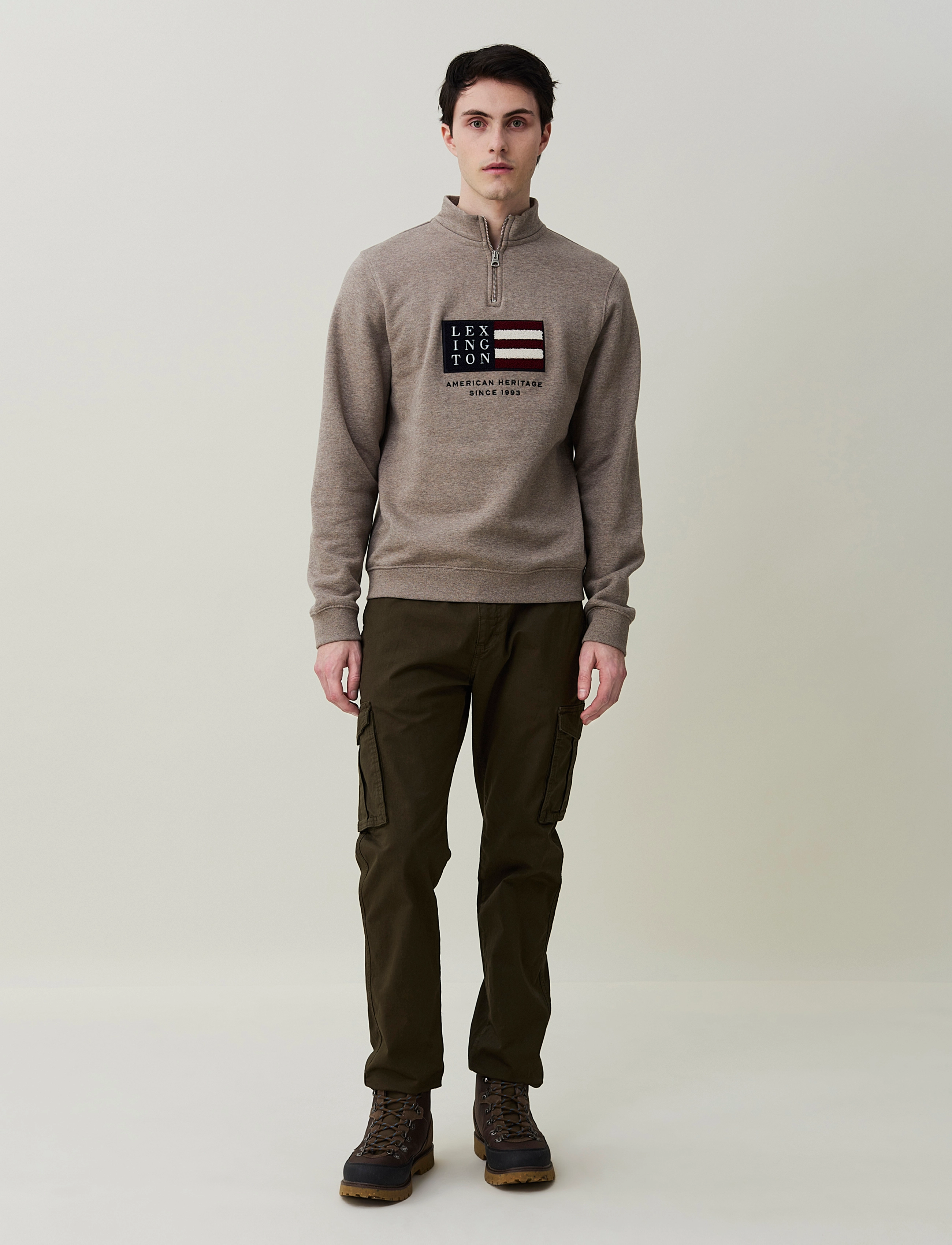 Lexington Clothing - Terrence Half Zip Sweater - beige melange - 2