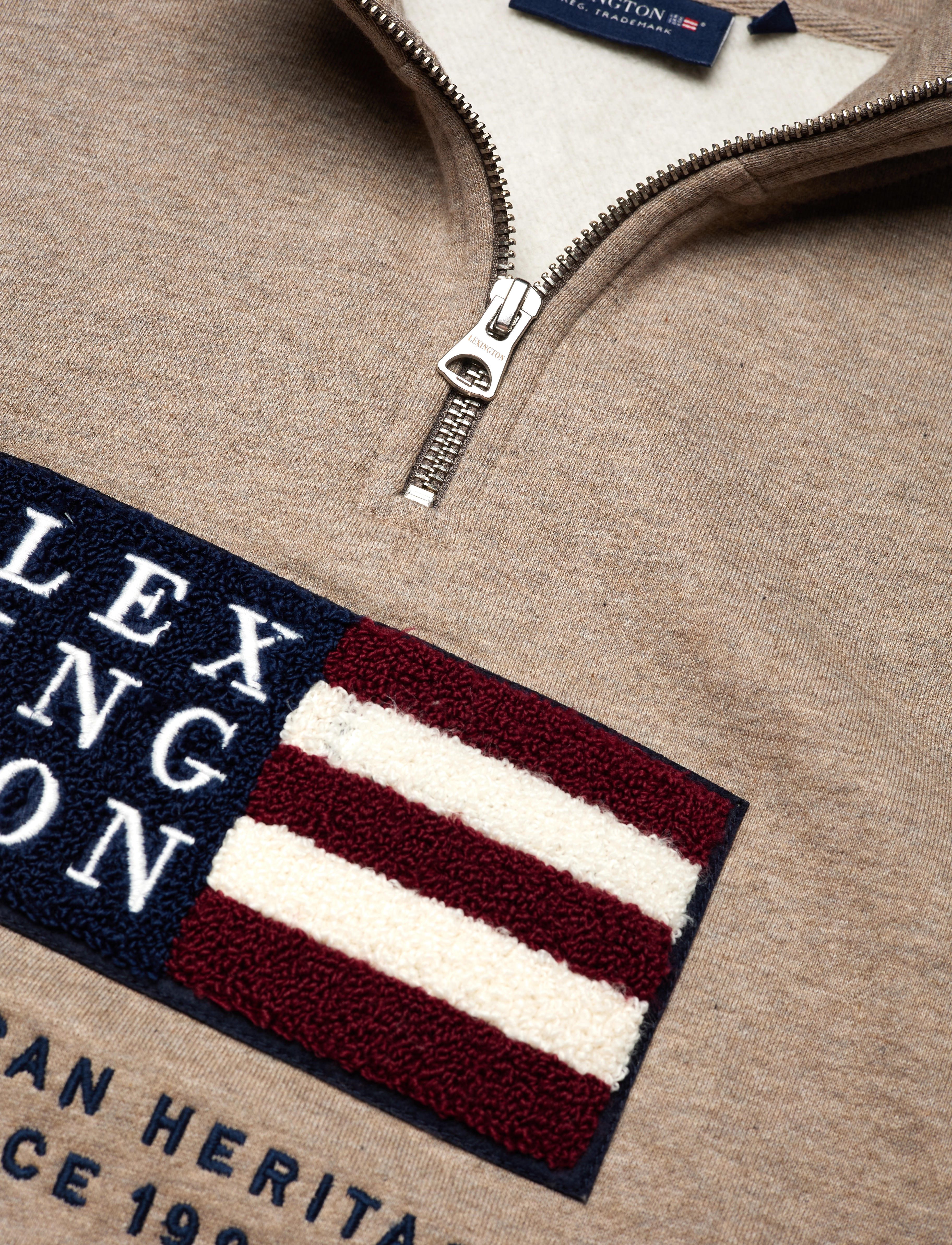 Lexington Clothing - Terrence Half Zip Sweater - beige melange - 5
