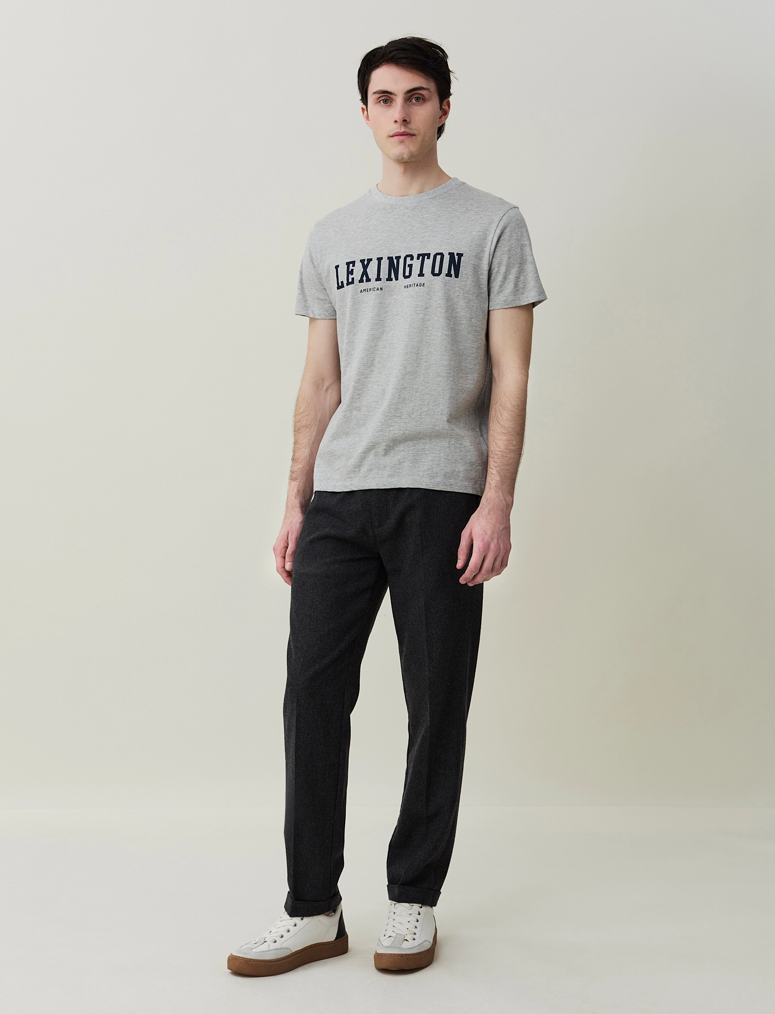 Lexington Clothing - Justin Tee - light grey melange - 2