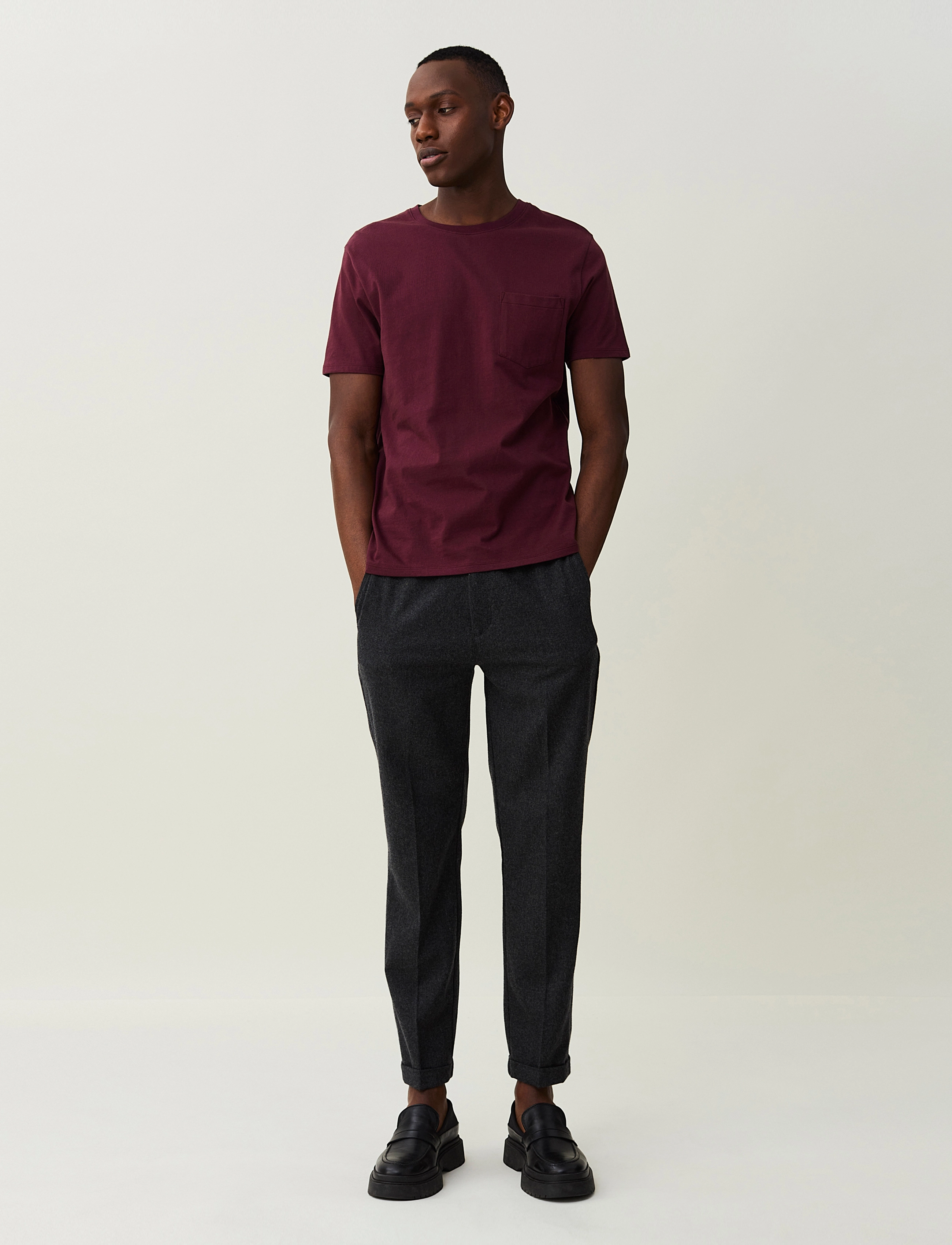 Lexington Clothing - Travis Organic Cotton Tee - dark red - 2