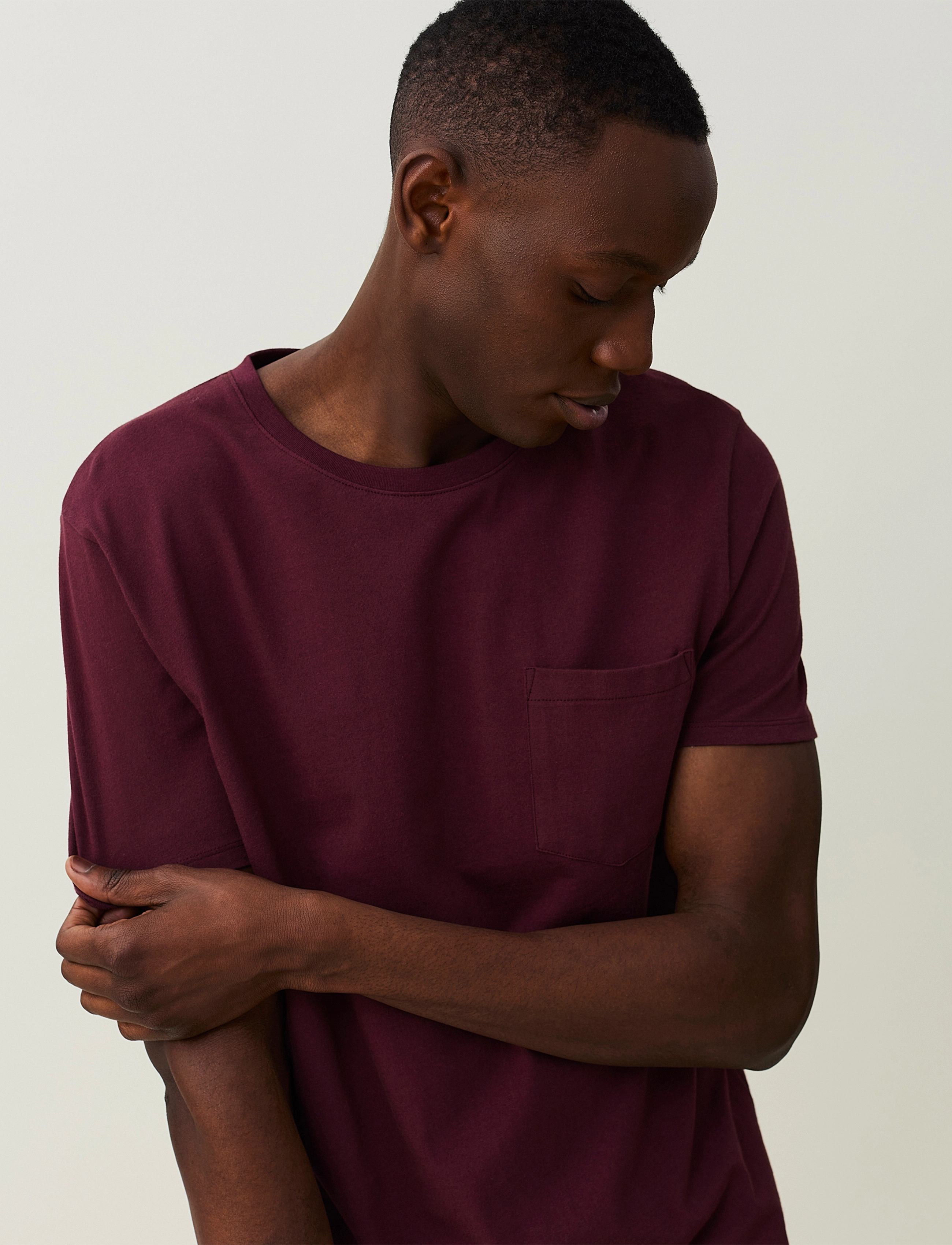 Lexington Clothing - Travis Organic Cotton Tee - dark red - 4