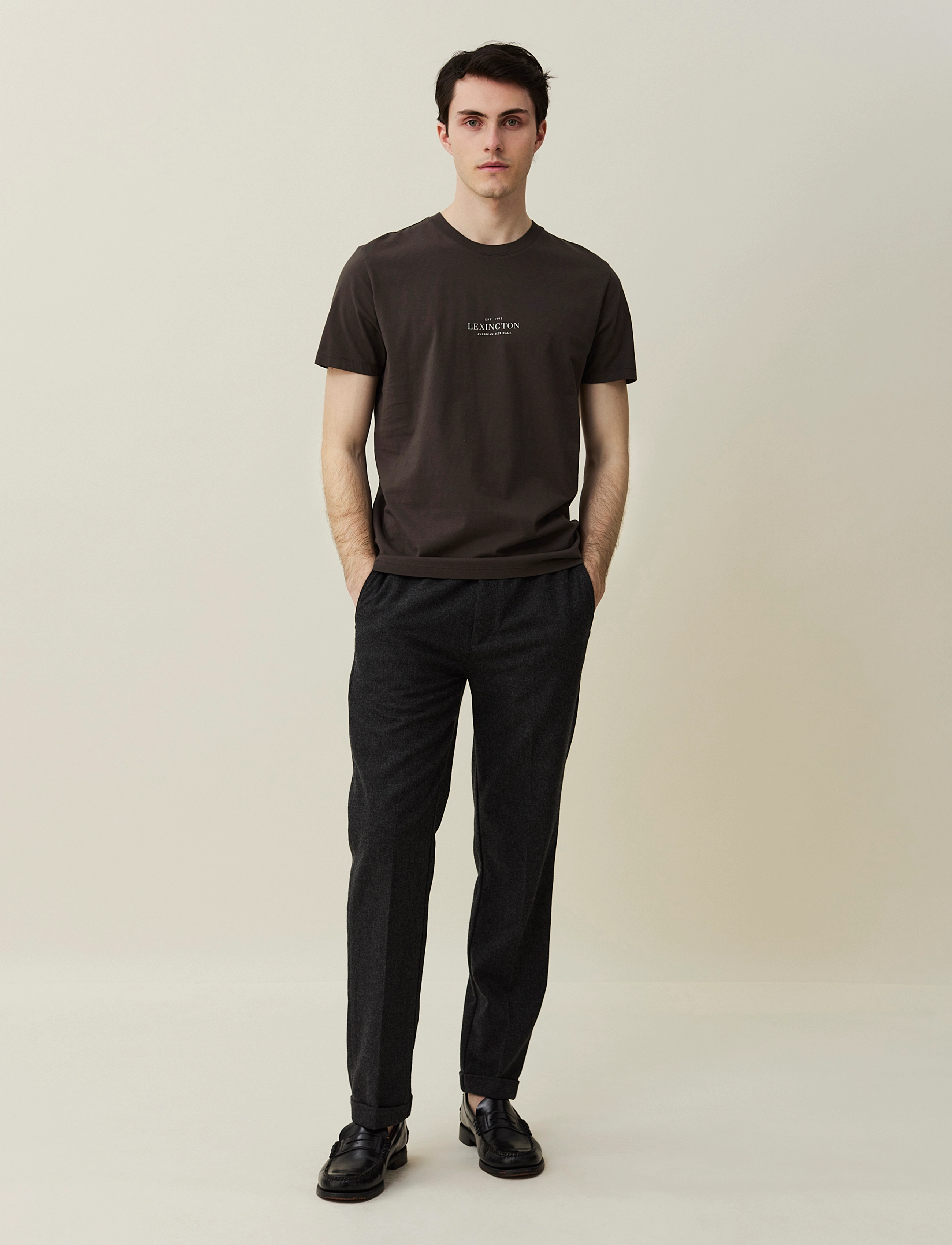 Lexington Clothing - Max Organic Cotton Printed Tee - dark gray - 2