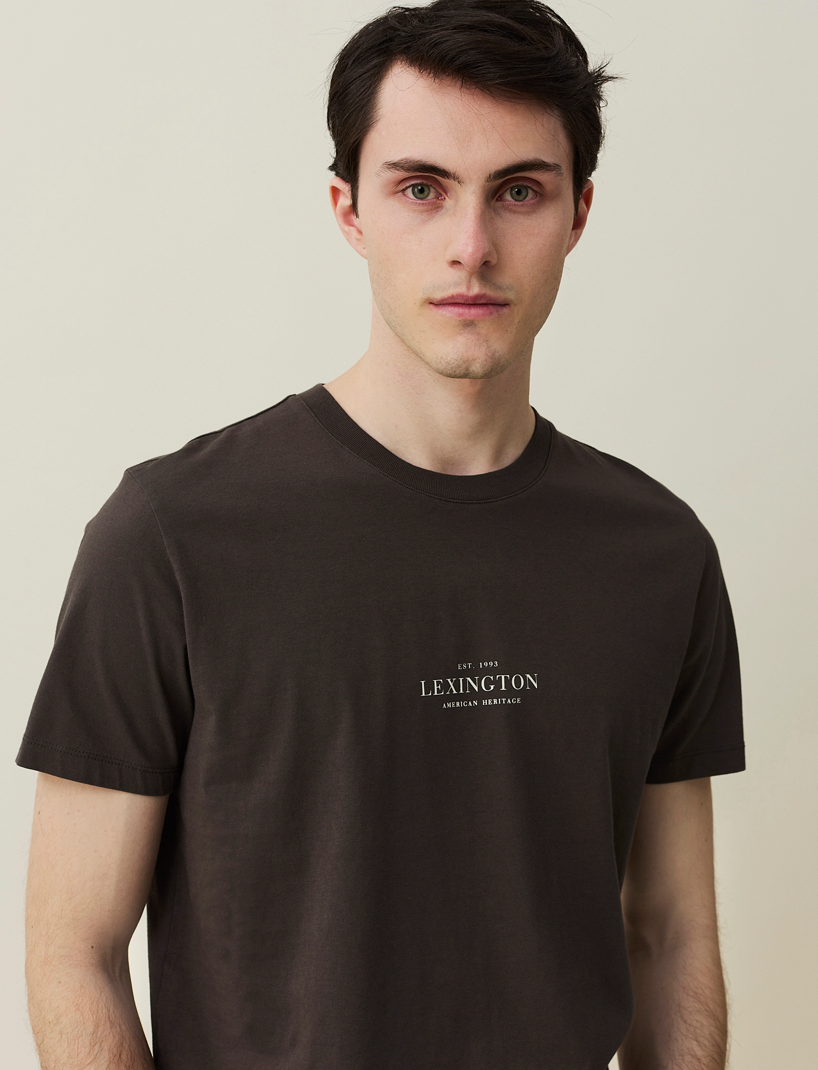 Lexington Clothing - Max Organic Cotton Printed Tee - dark gray - 4
