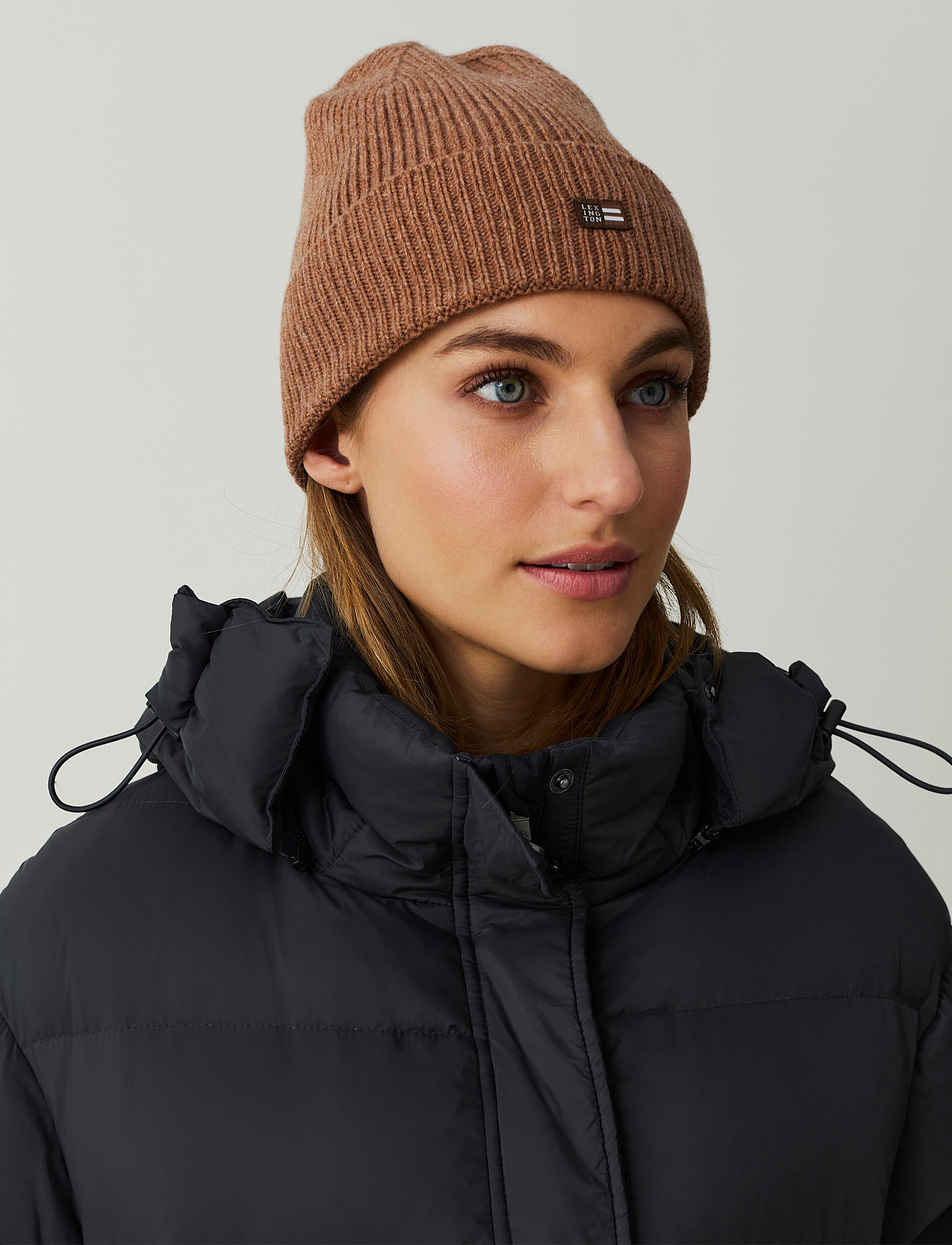 Lexington Clothing - Stockton Merino Blend Rib Knit Beanie - beige melange - 2