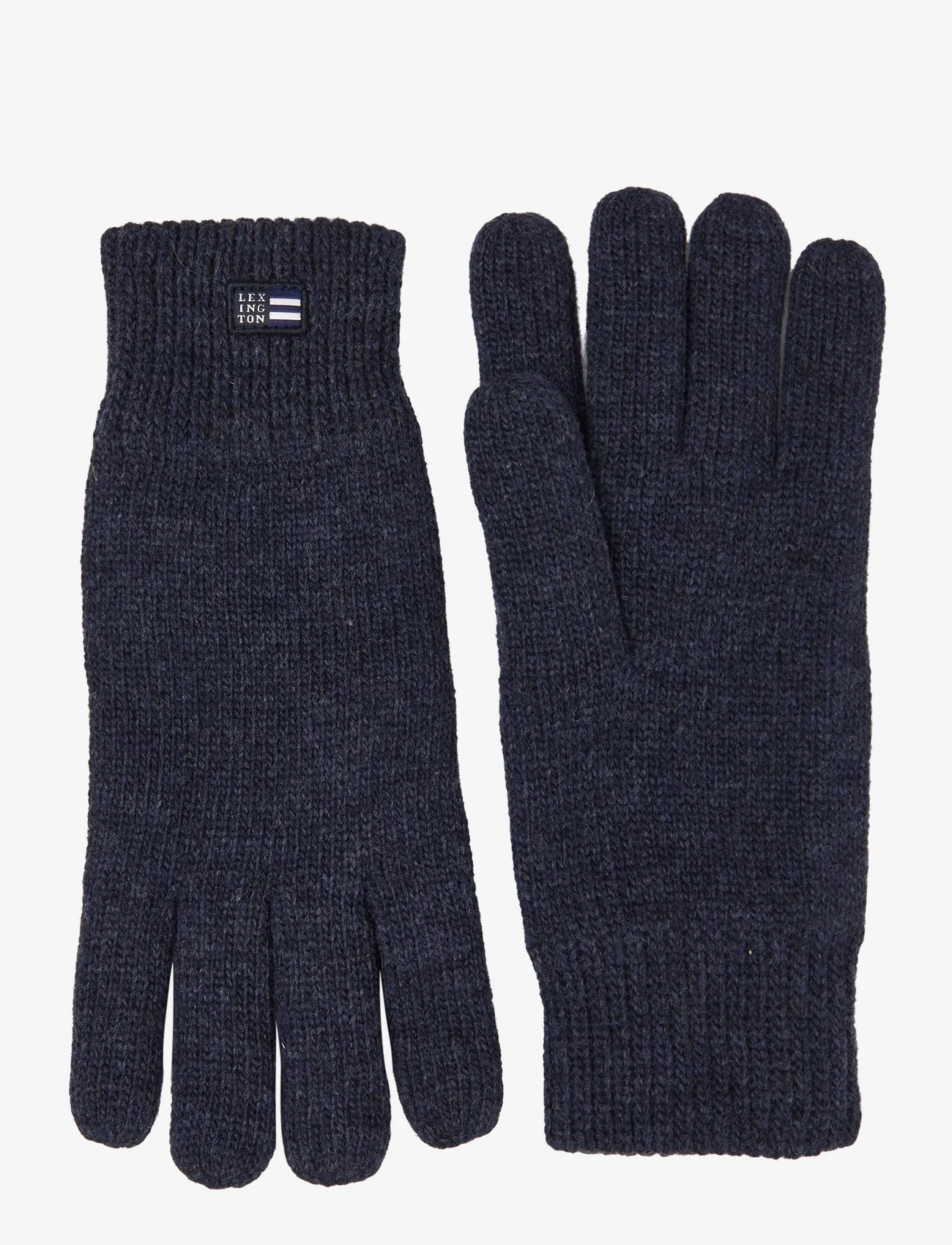 Lexington Clothing - Cordwood Wool Blend Knitted Gloves - blue melange - 0