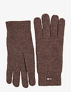 Cordwood Wool Blend Knitted Gloves - BROWN MELANGE