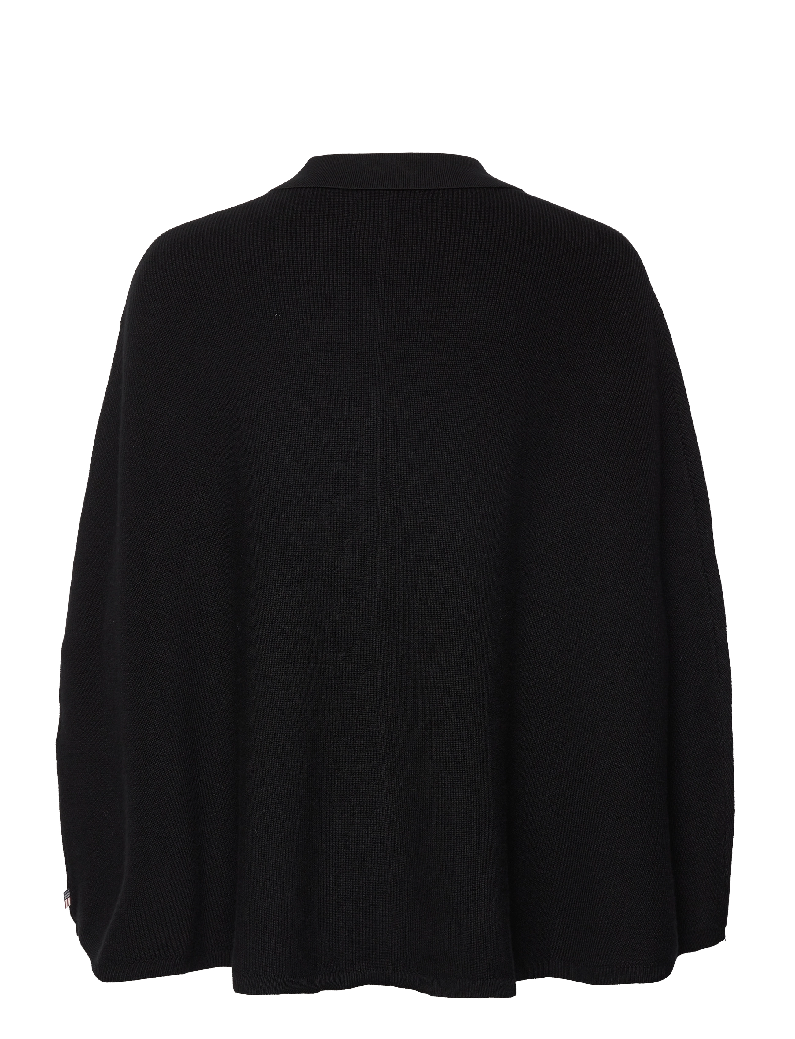 Lexington Clothing - Jane Organic Cotton/Cashmere Rib Knit Poncho - black - 2
