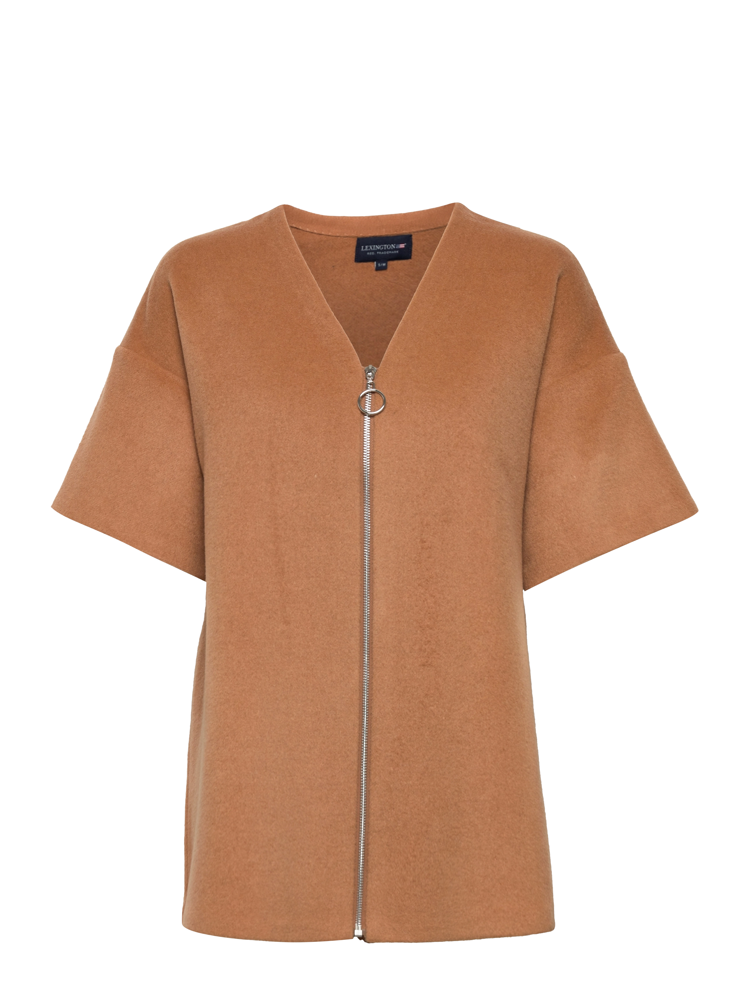 LEXINGTON CLOTHING River Wolle Blend Zip Cape Braun - S/M - Damen