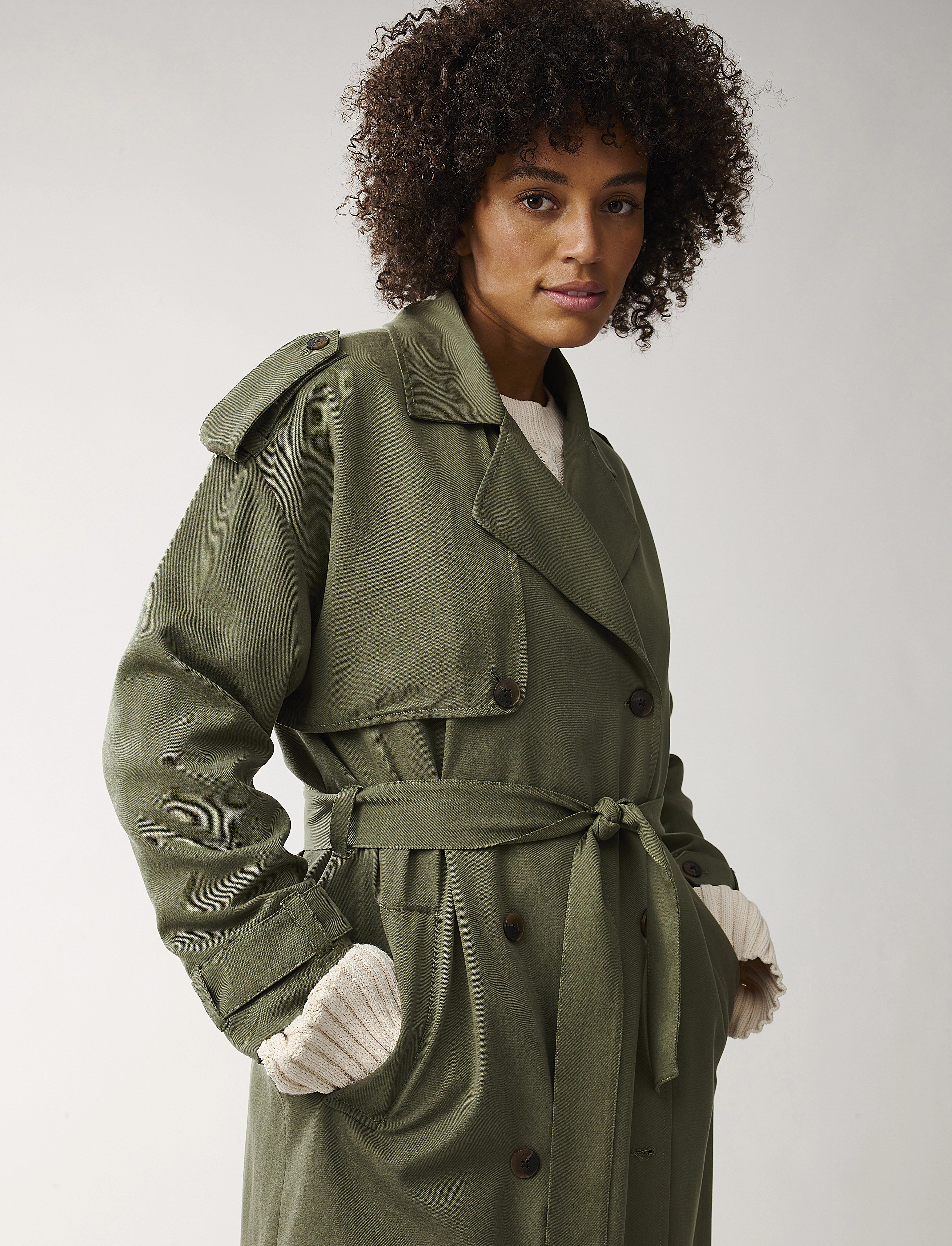 Lexington Clothing - Dawn Lyocell Oversized Coat - dark green - 4