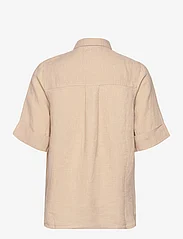 Lexington Clothing - Reign Linen Short Sleeve Shirt - hørskjorter - beige - 1