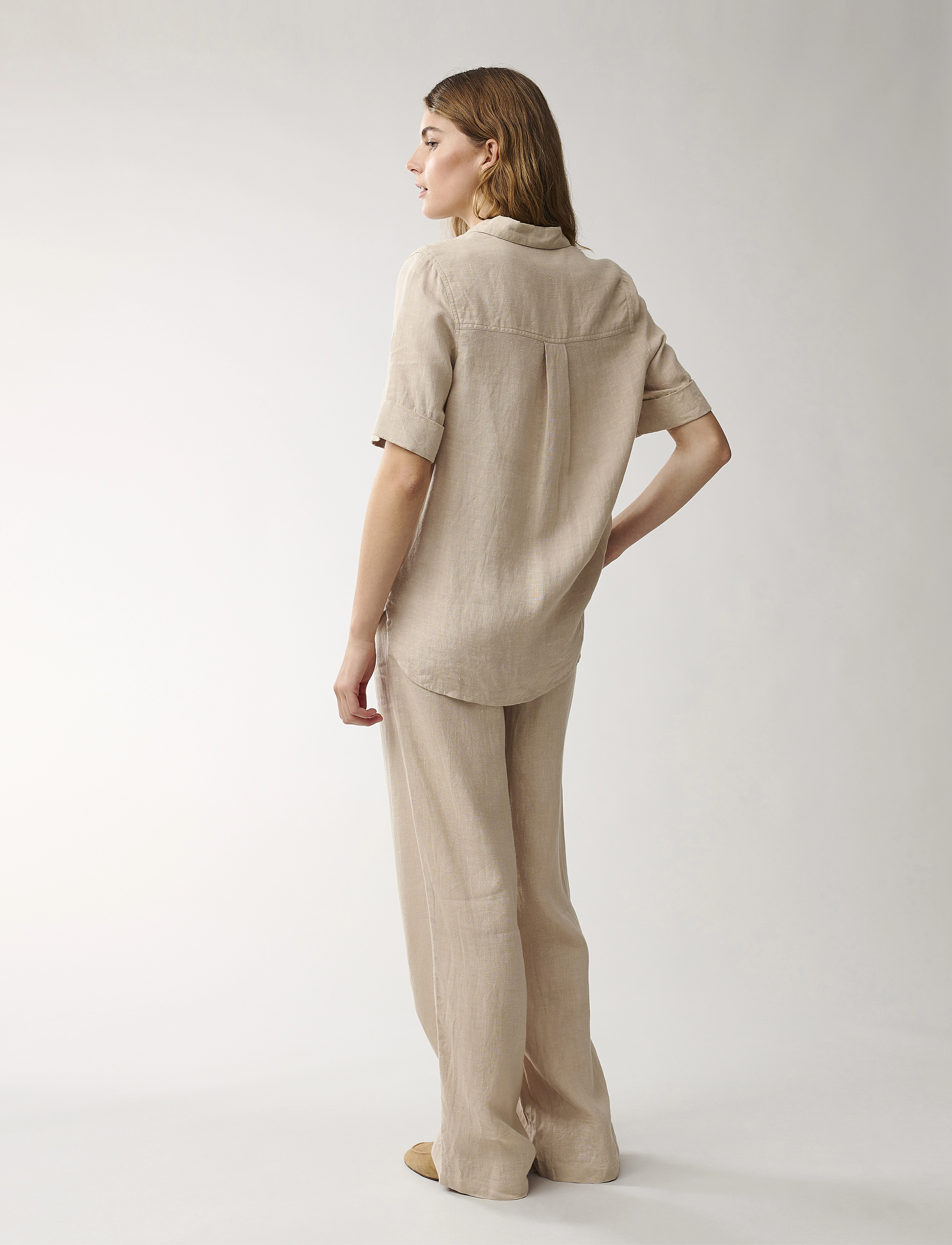 Lexington Clothing - Reign Linen Short Sleeve Shirt - leinenhemden - beige - 3