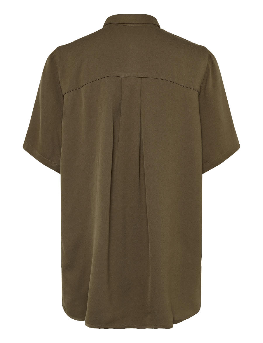 Lexington Clothing - Reign Viscose Crepe Short Sleeve Shirt - marškiniai trumpomis rankovėmis - brown - 2