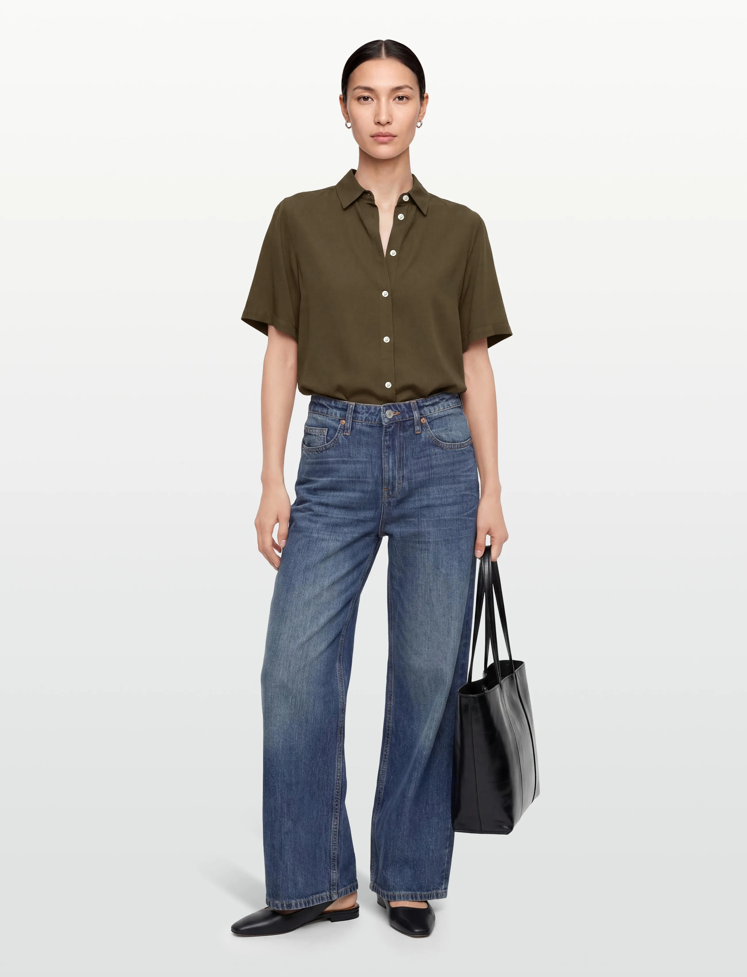 Lexington Clothing - Reign Viscose Crepe Short Sleeve Shirt - kortærmede skjorter - brown - 0