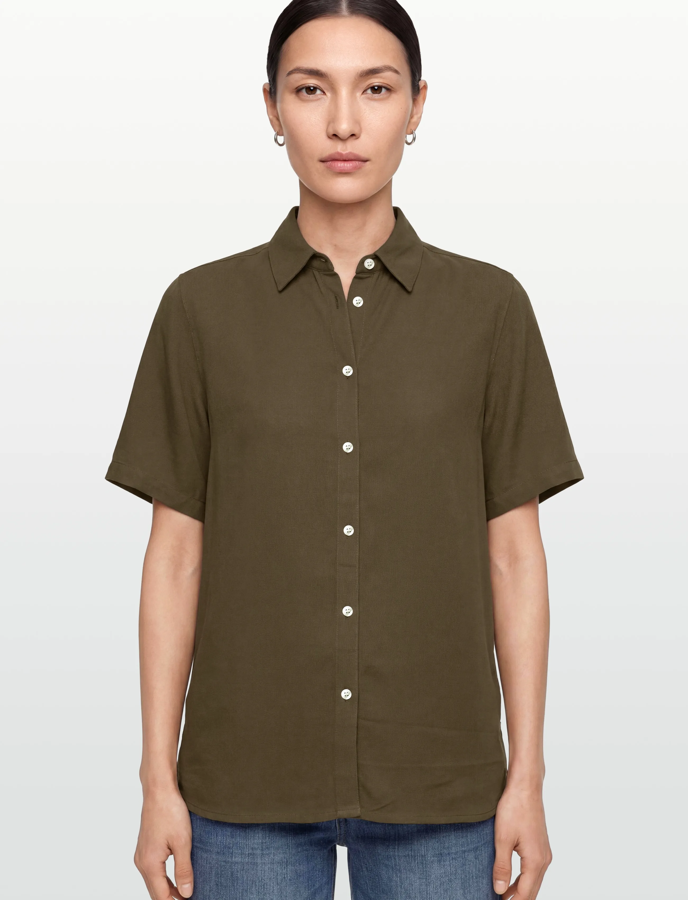 Lexington Clothing - Reign Viscose Crepe Short Sleeve Shirt - kortærmede skjorter - brown - 3