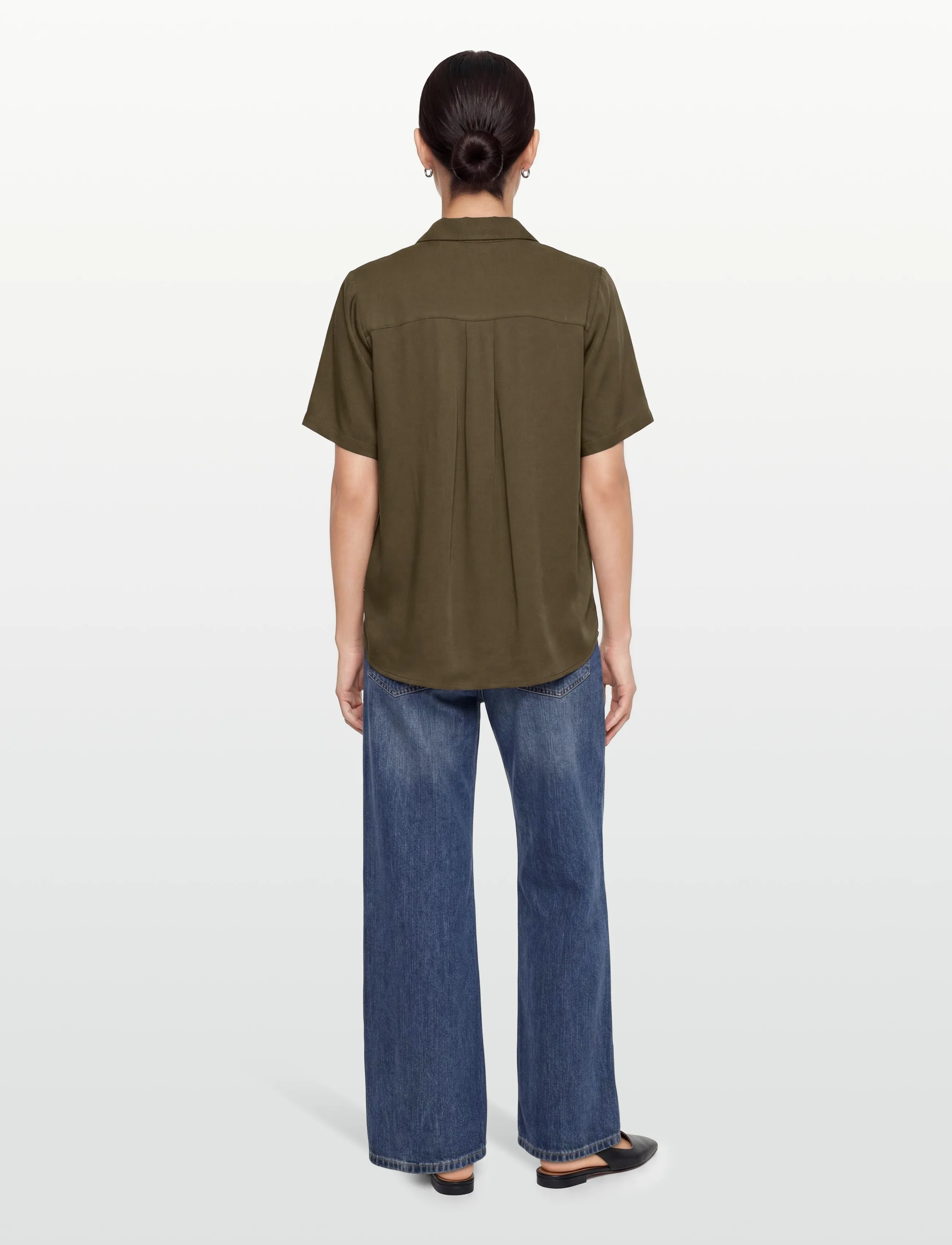 Lexington Clothing - Reign Viscose Crepe Short Sleeve Shirt - kortærmede skjorter - brown - 4