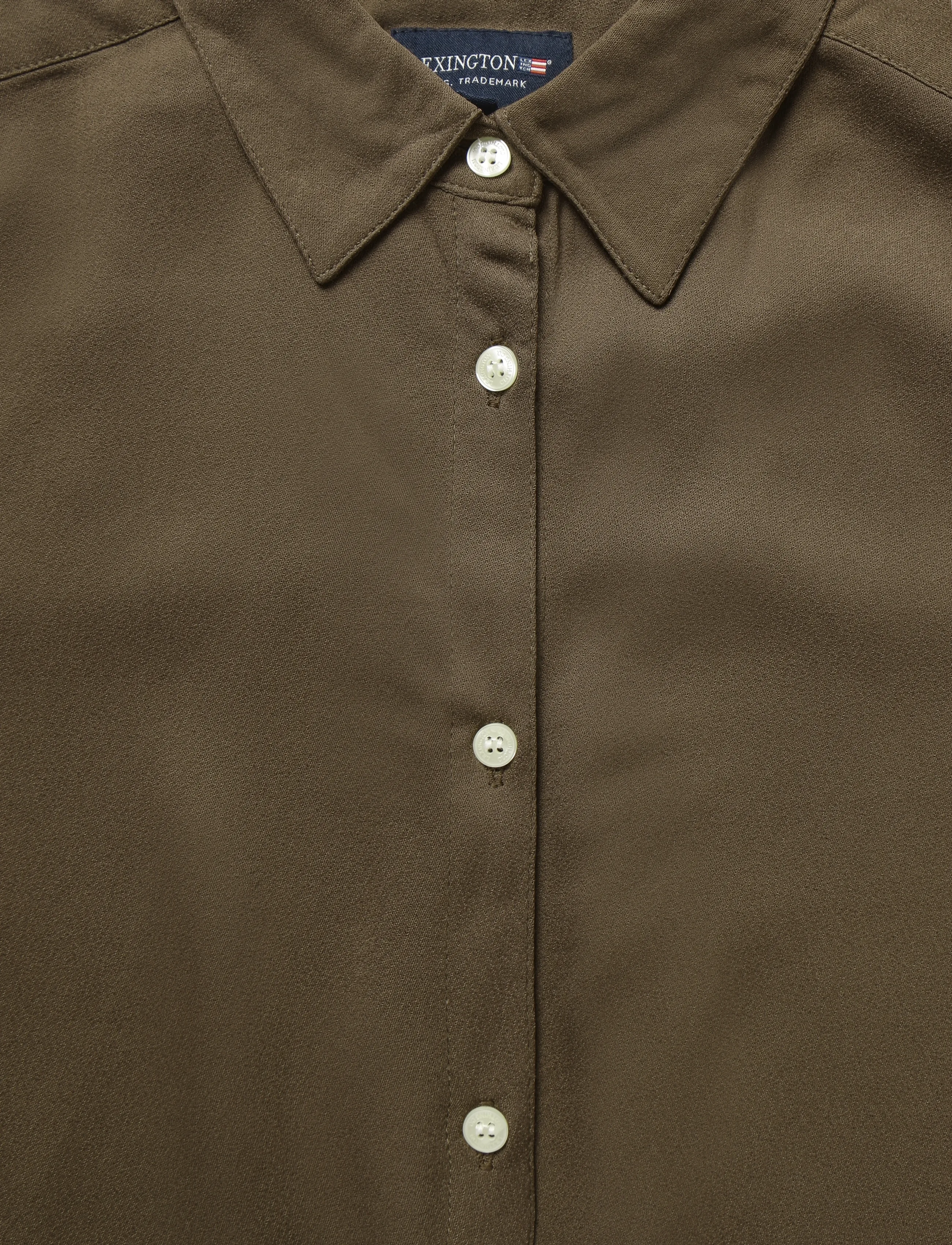 Lexington Clothing - Reign Viscose Crepe Short Sleeve Shirt - kortærmede skjorter - brown - 5
