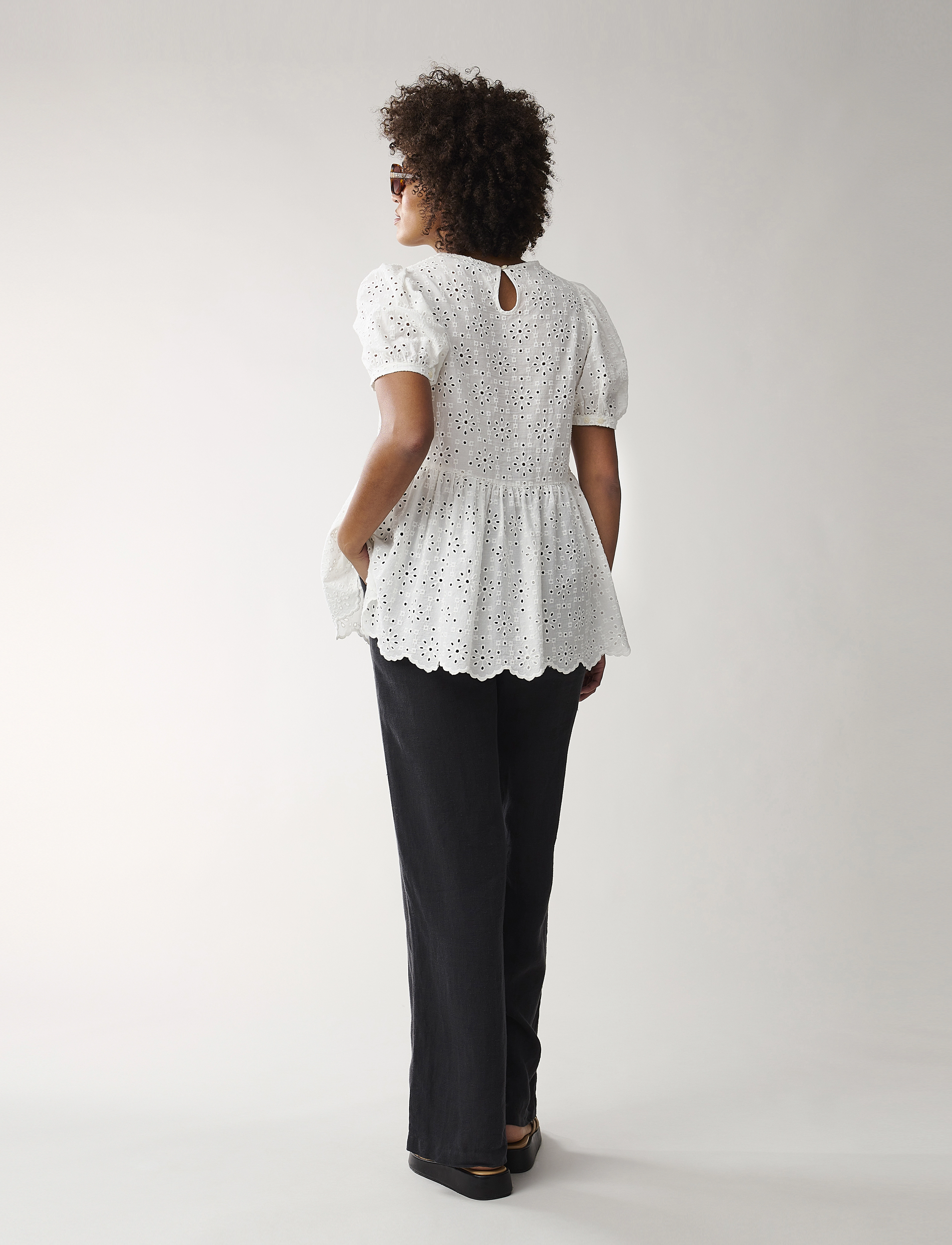 Lexington Clothing - Nova Broderie Anglaise Top - white - 3