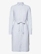 Isa Linen Shirt Dress - LT BLUE/WHITE STRIPE