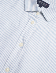 Lexington Clothing - Isa Linen Shirt Dress - sommarklänningar - lt blue/white stripe - 5