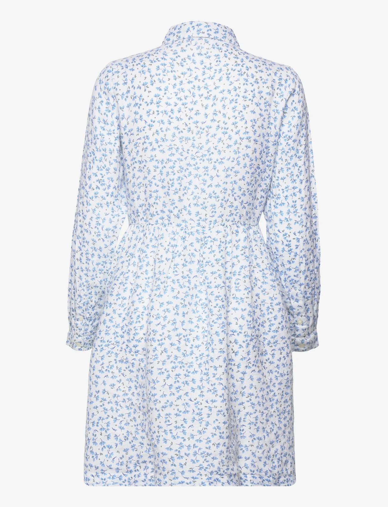 Lexington Clothing - Andrea Linen Dress - sommarklänningar - blue flower print - 1