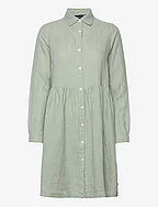 Andrea Linen Dress - GREEN