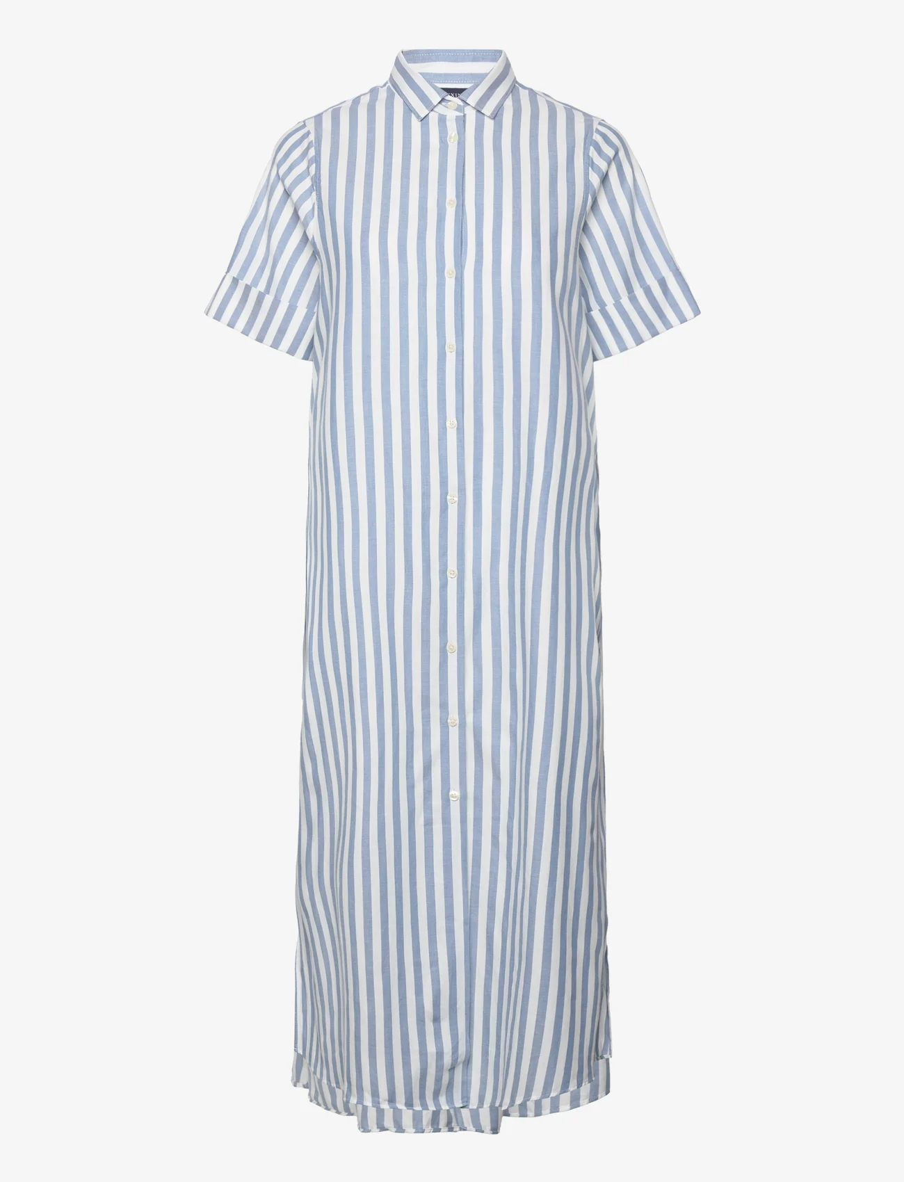 Lexington Clothing - Ines Organic Cotton Striped Shirt Dress - blue/white stripe - 0