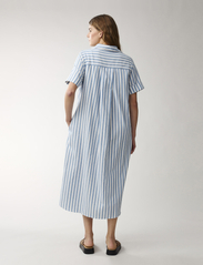 Lexington Clothing - Ines Organic Cotton Striped Shirt Dress - blue/white stripe - 5