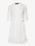 Claudia Broderie Anglaise Wrap Dress - WHITE