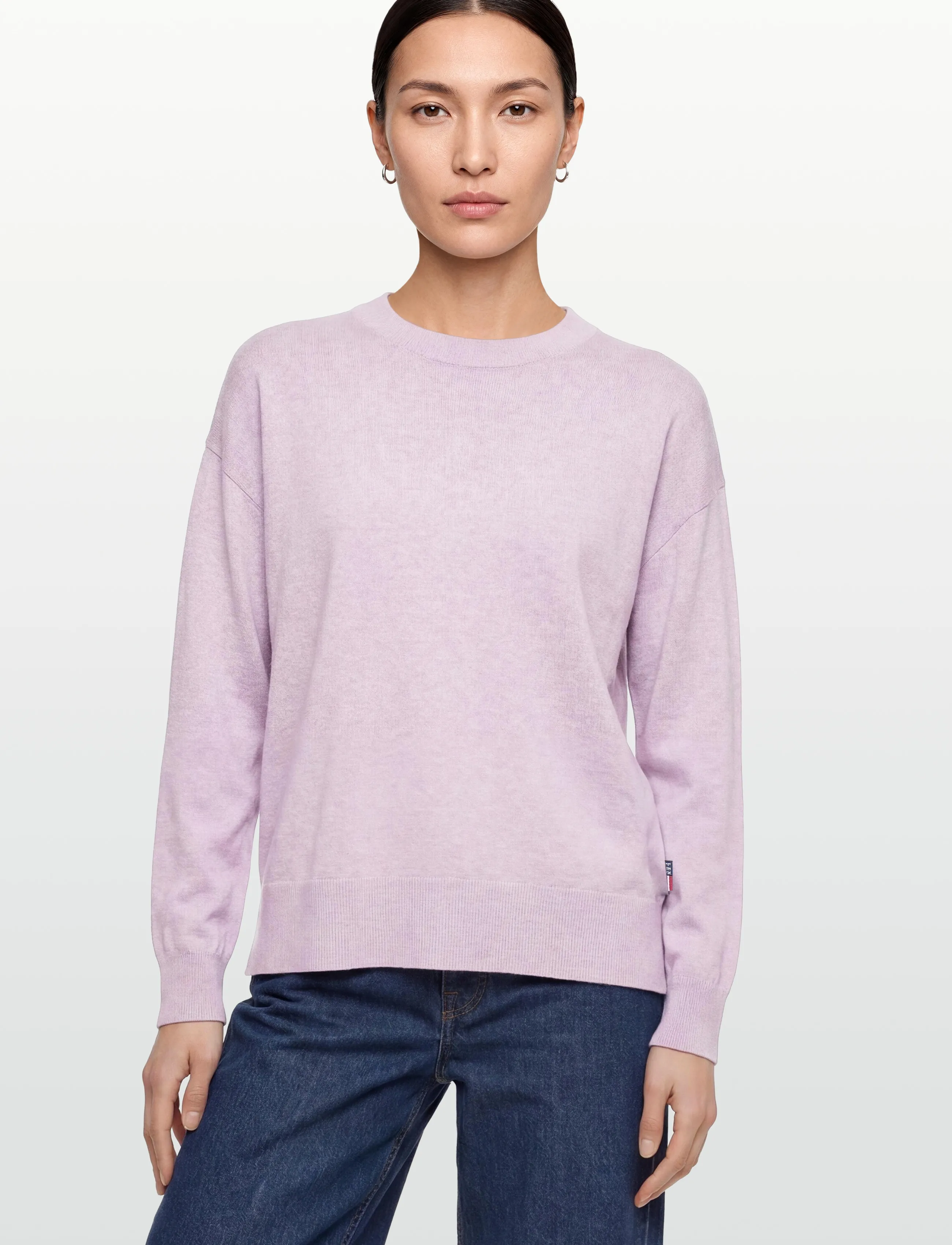 Lexington Clothing - Lizzie Cotton/Cashmere Sweater - trøjer - lilac melange - 3