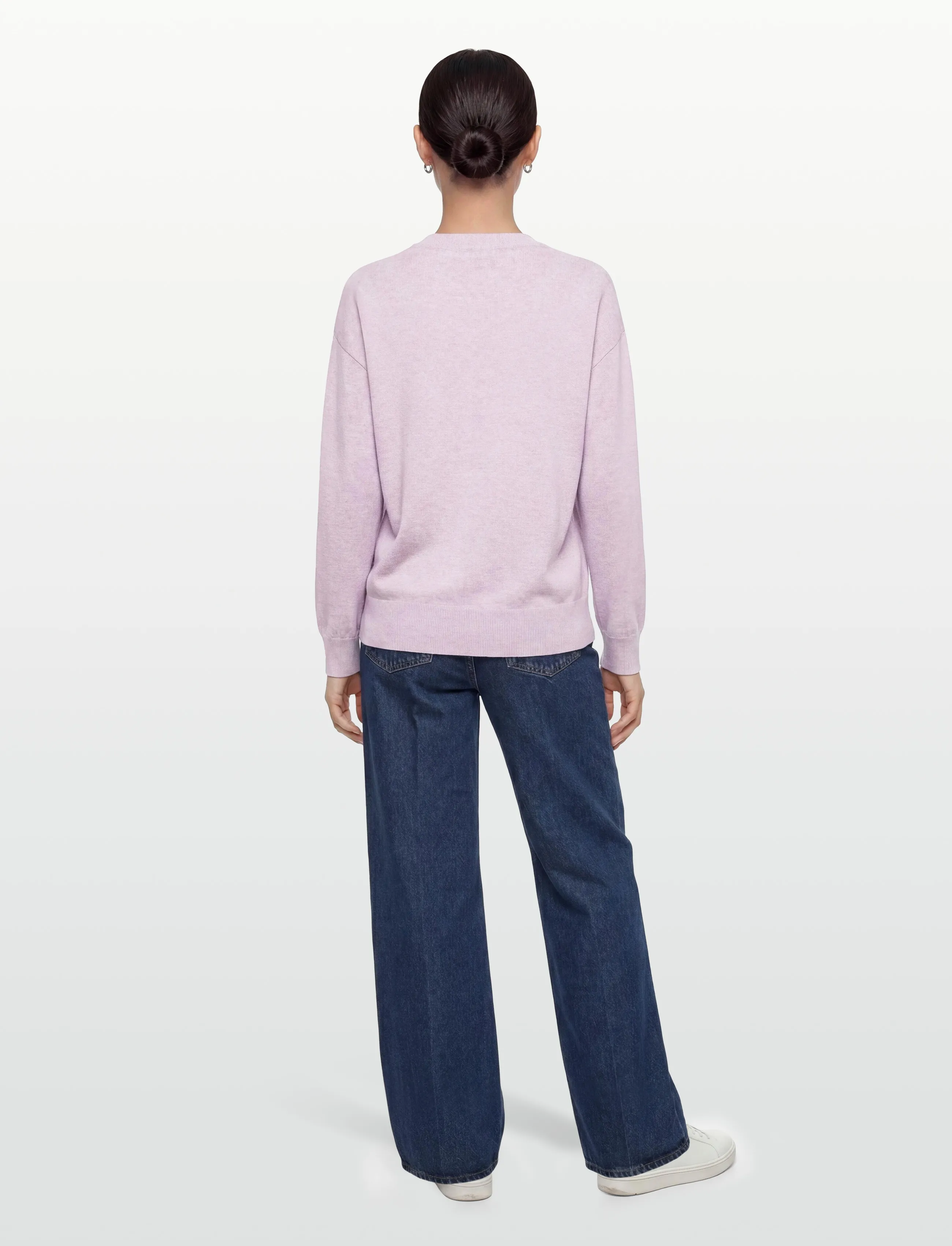 Lexington Clothing - Lizzie Cotton/Cashmere Sweater - trøjer - lilac melange - 4