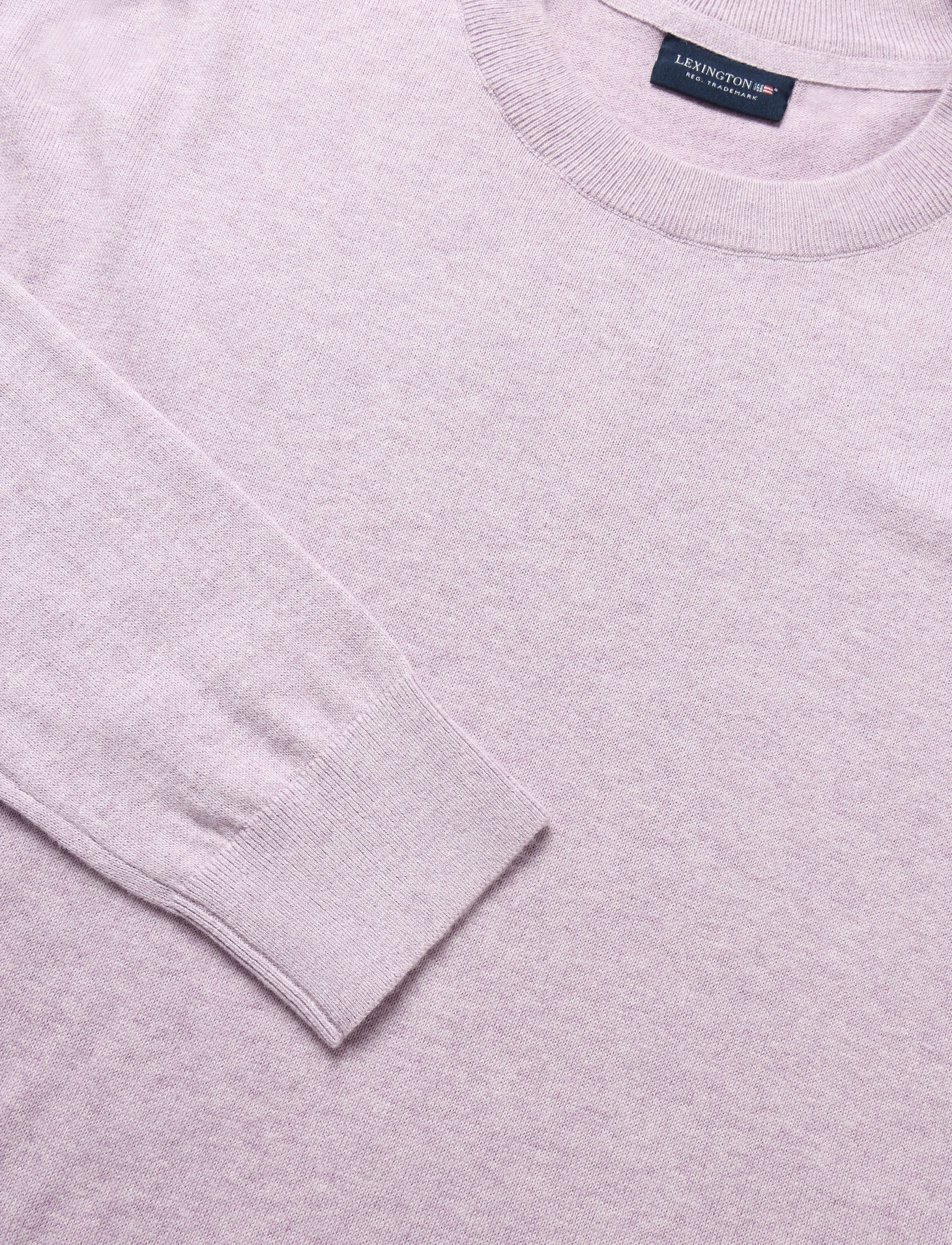 Lexington Clothing - Lizzie Cotton/Cashmere Sweater - trøjer - lilac melange - 5