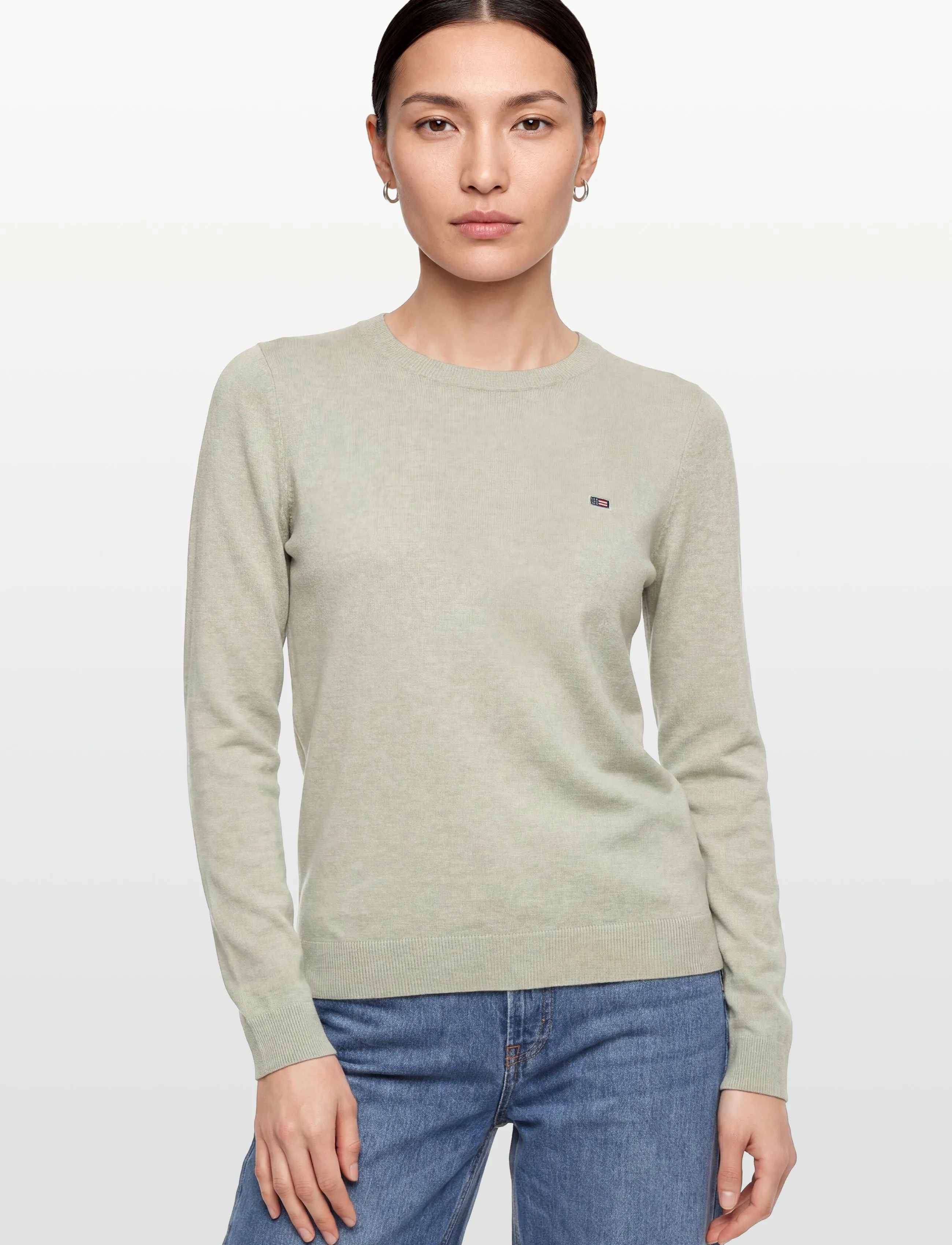 Lexington Clothing - Marline Organic Cotton Sweater - light green melange - 3
