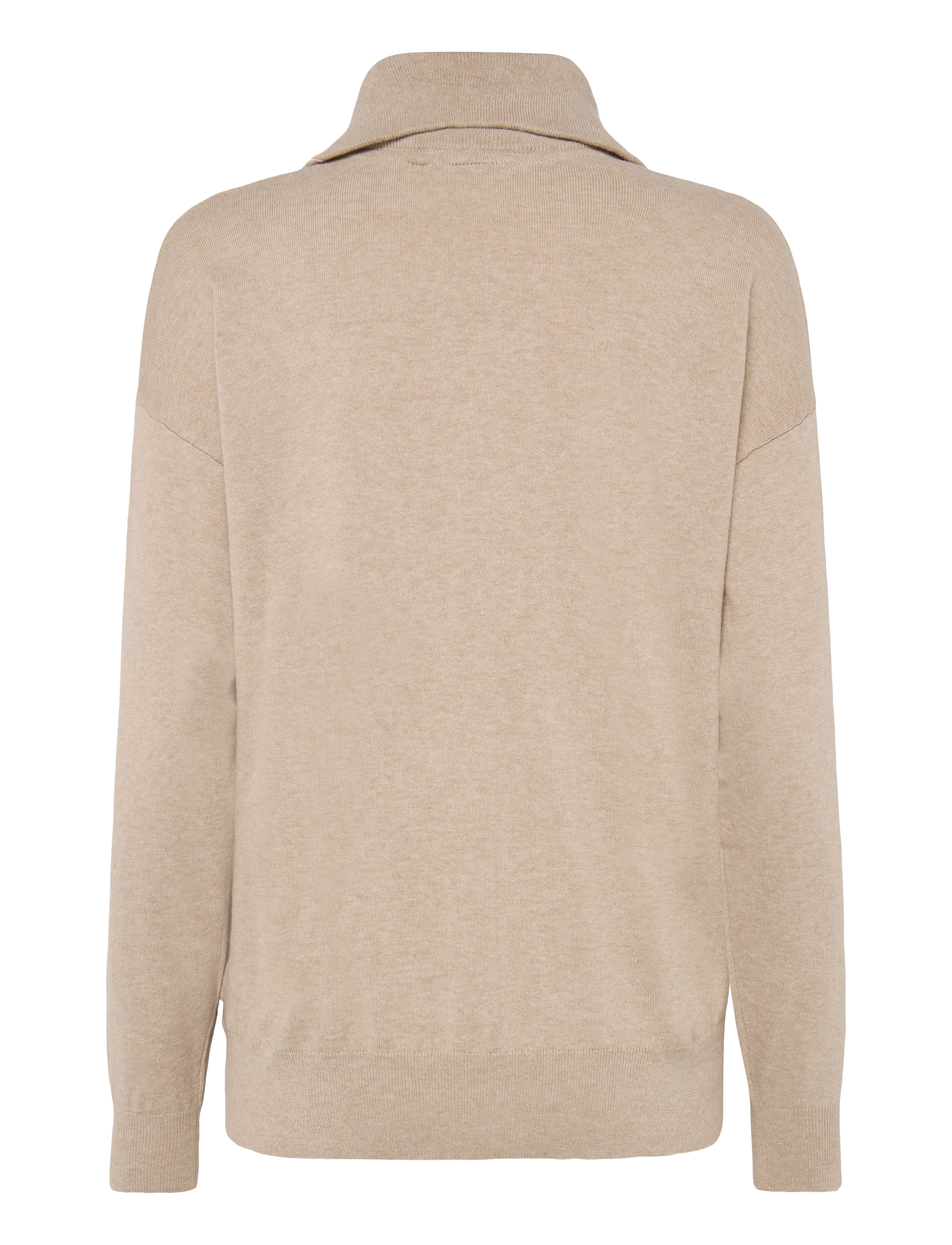 Lexington Clothing - Reagan Organic Cotton/Lyocell Half Zip Sweater - trøjer - light beige melange - 2
