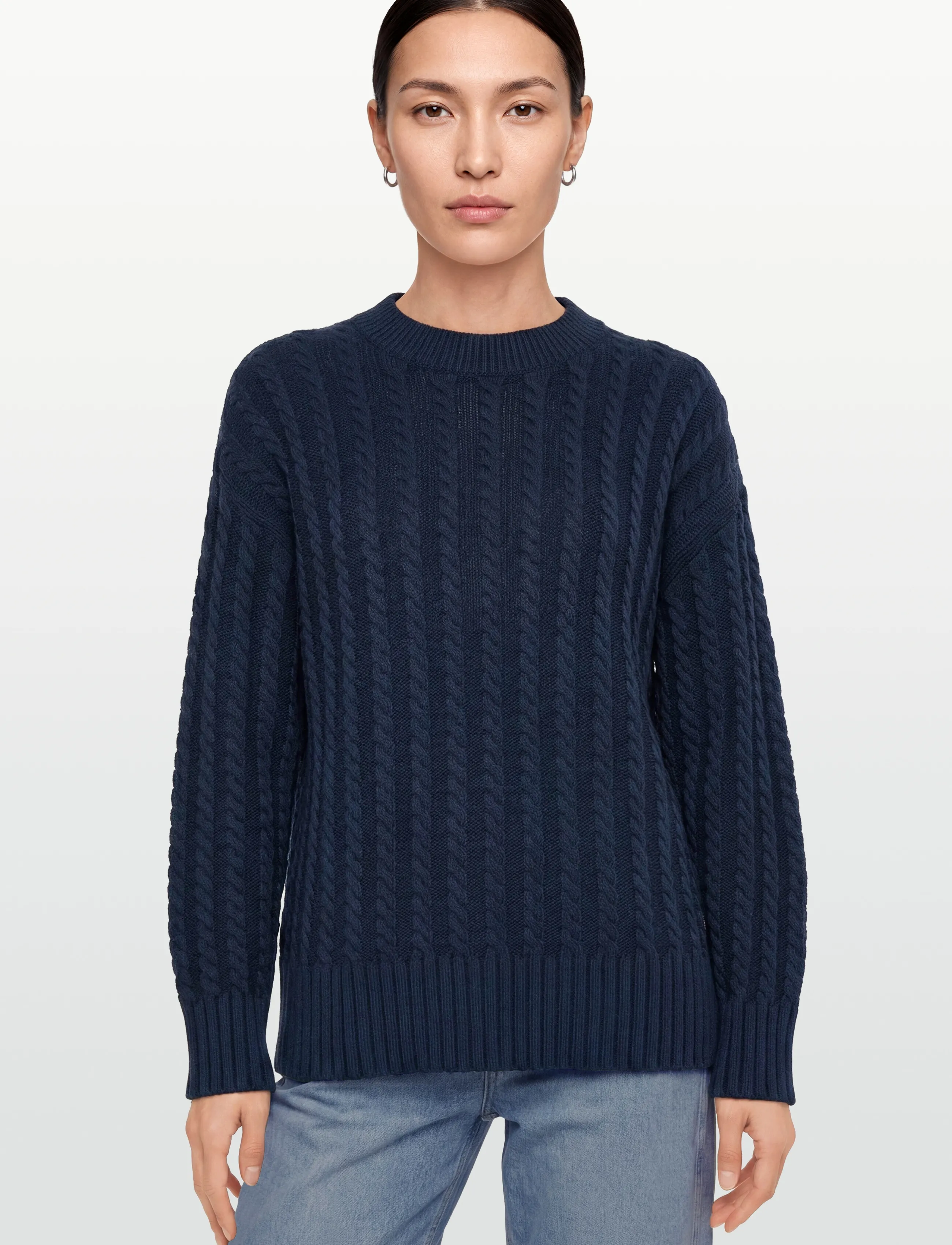 Lexington Clothing - Athena Cable Knit Sweater - džemprid - dark blue - 3