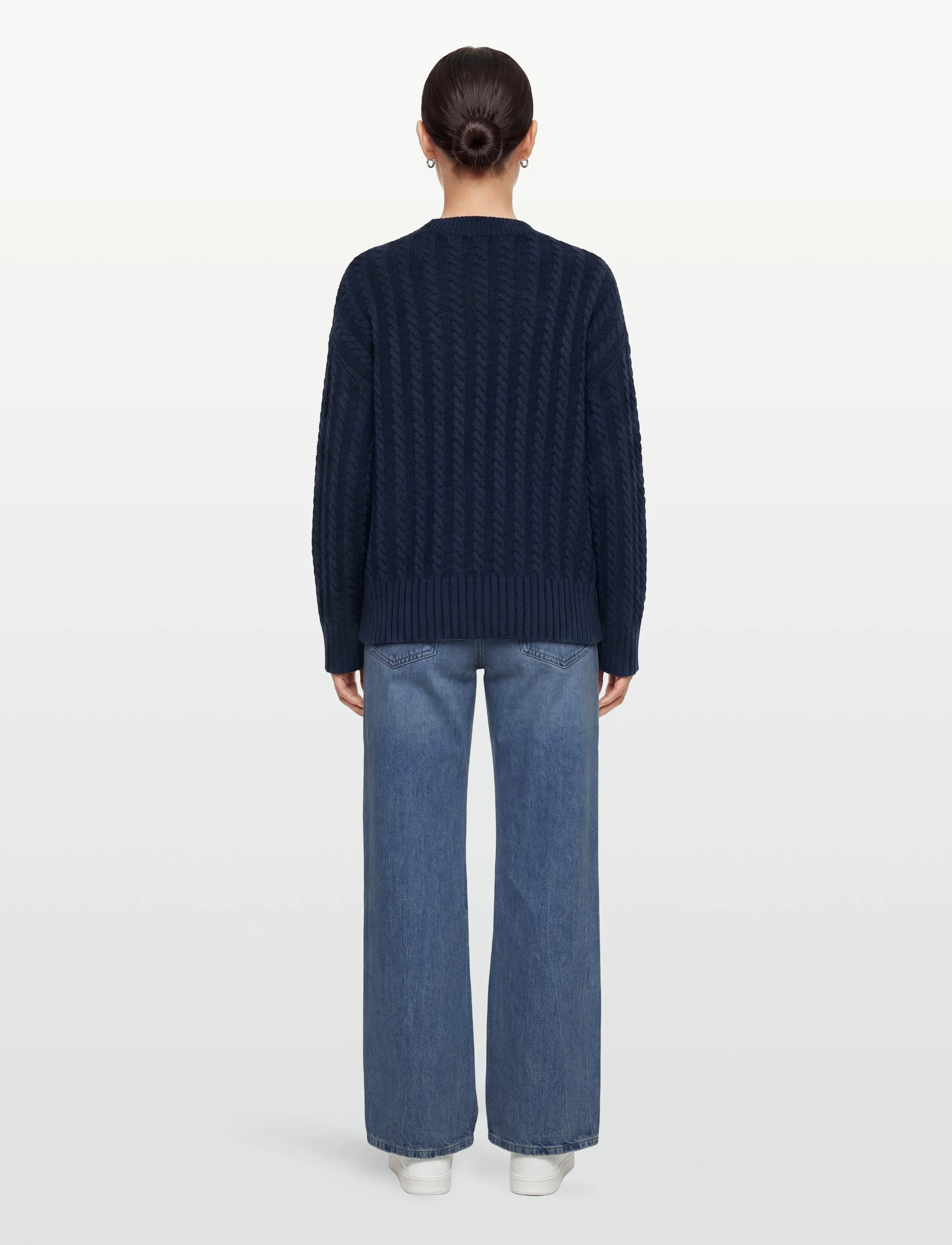 Lexington Clothing - Athena Cable Knit Sweater - džemprid - dark blue - 4