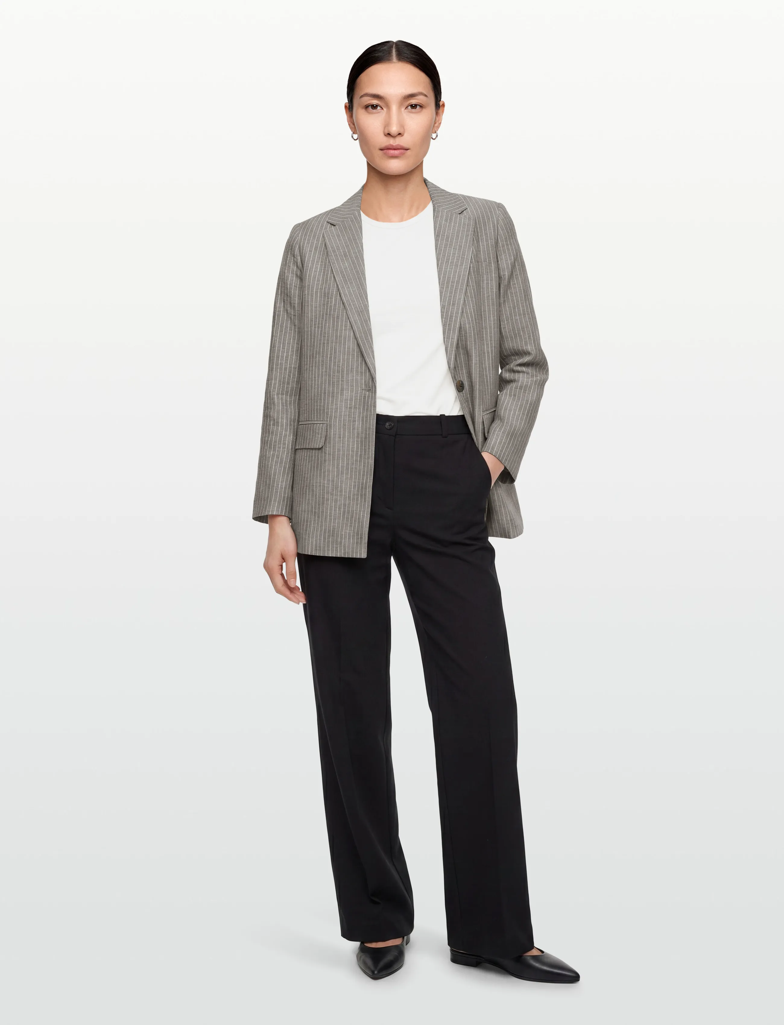 Lexington Clothing - Remi Linen Blend Blazer - festtøj til outletpriser - brown/white stripe - 0