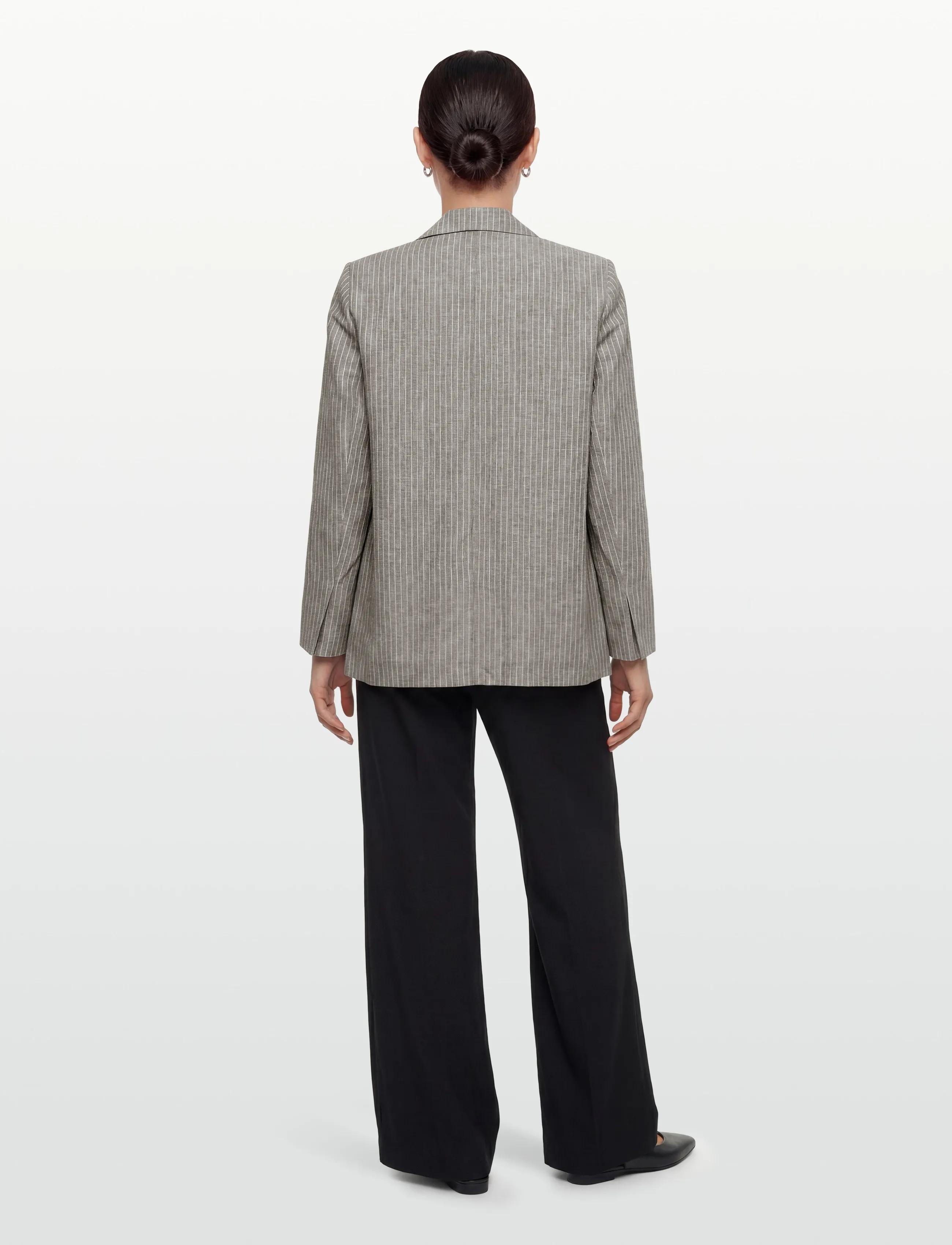Lexington Clothing - Remi Linen Blend Blazer - festtøj til outletpriser - brown/white stripe - 4