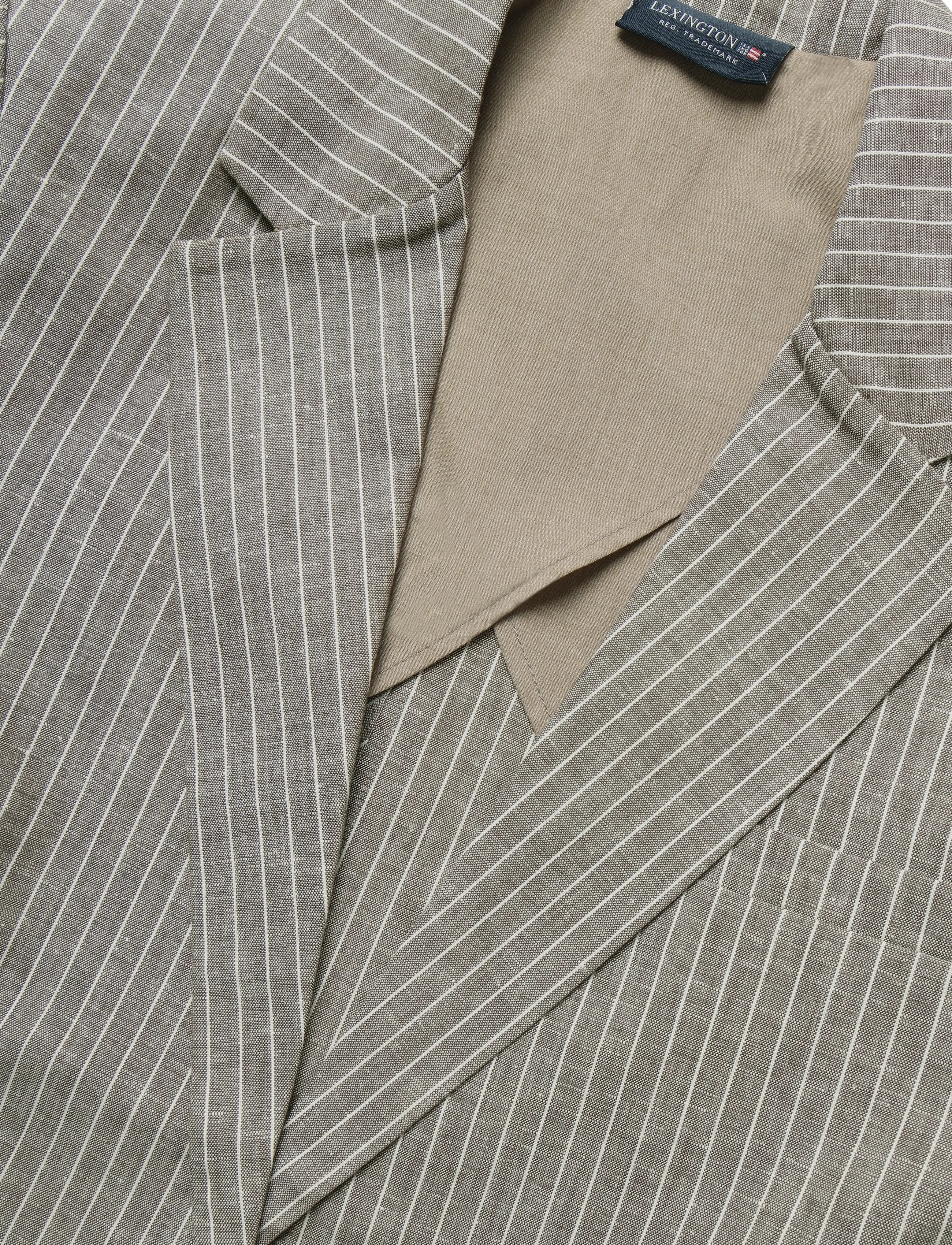 Lexington Clothing - Remi Linen Blend Blazer - festtøj til outletpriser - brown/white stripe - 5