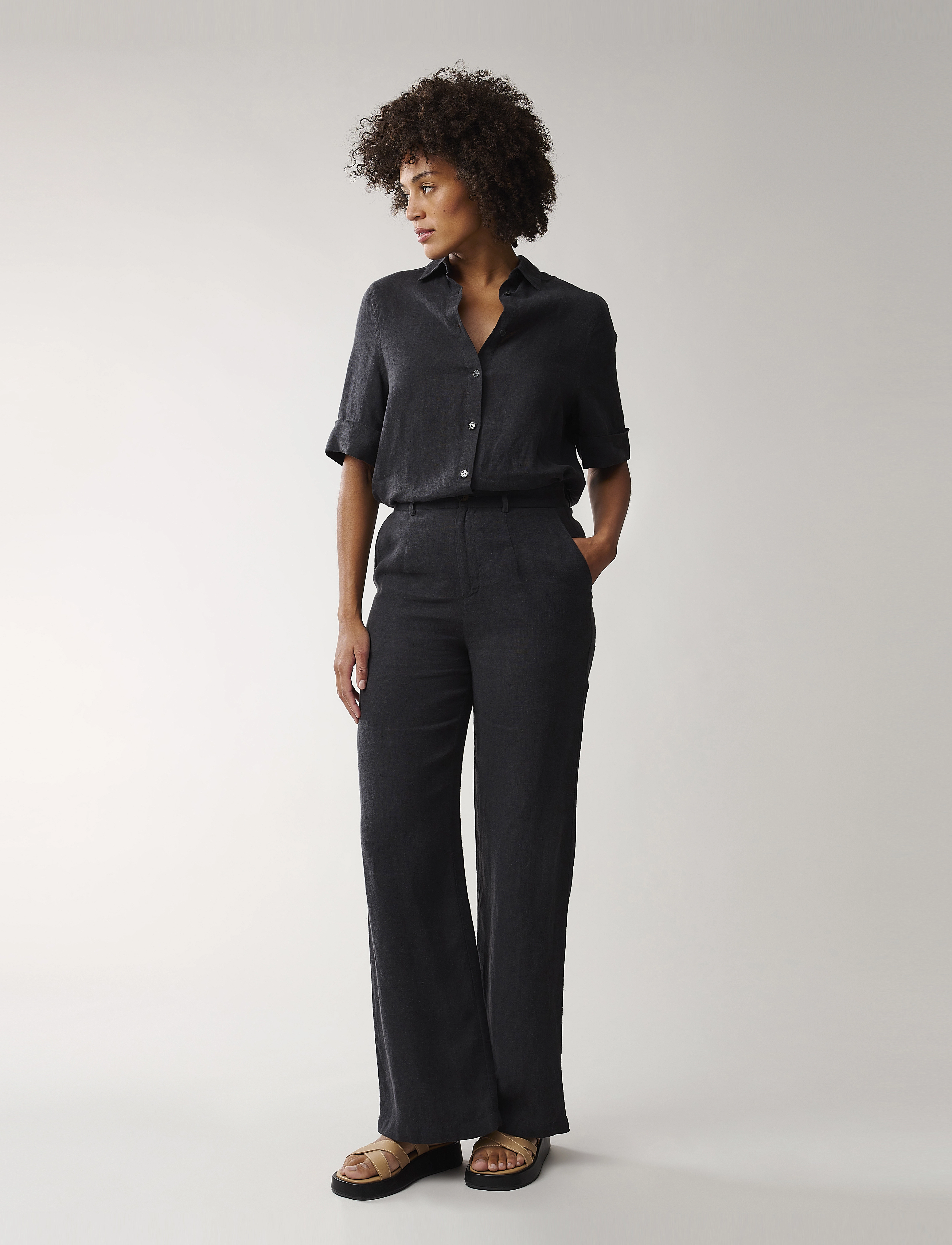 Lexington Clothing - Cleo Linen Pants - dark blue - 2