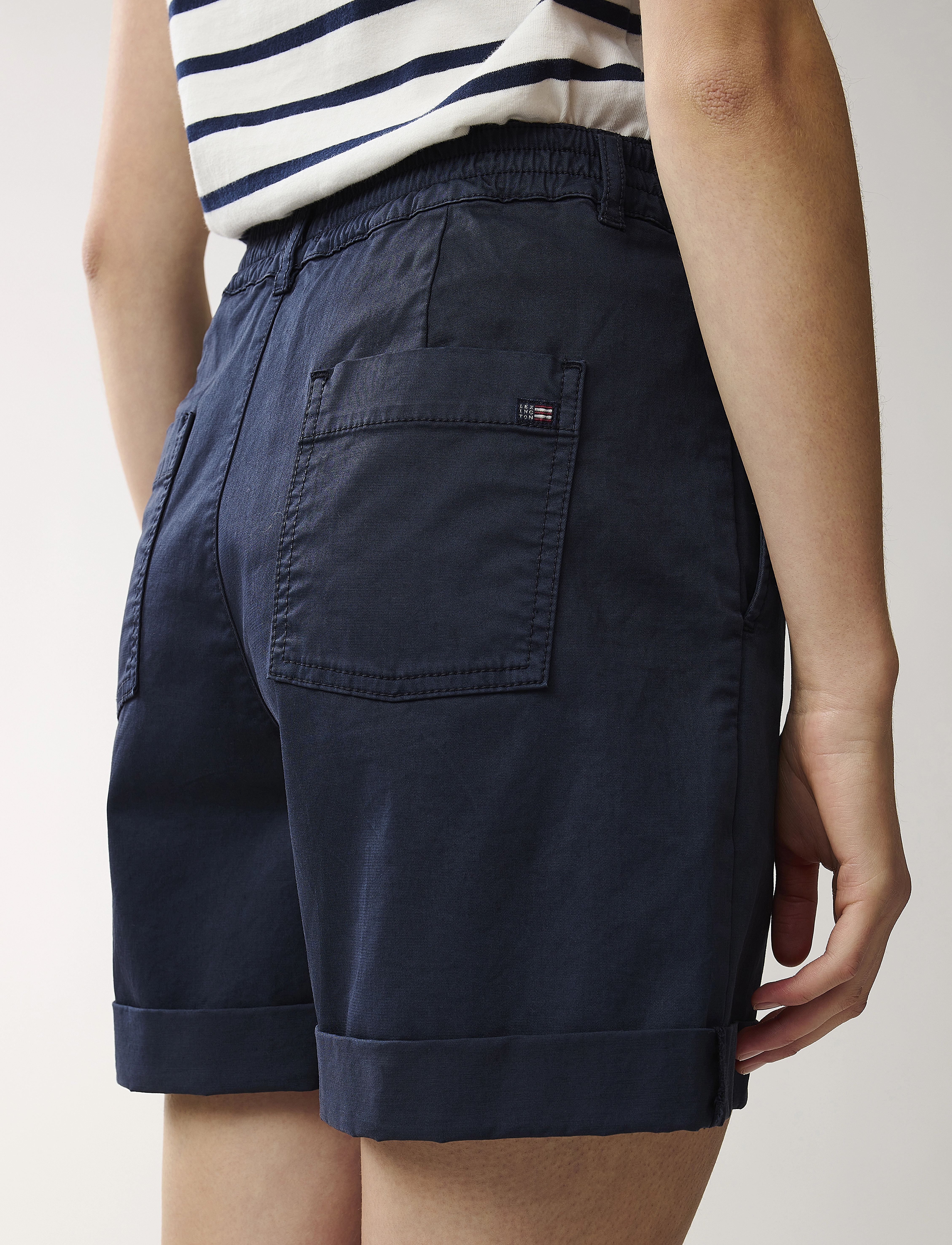 Lexington Clothing - Marissa Cotton Canvas Shorts - dark blue - 4