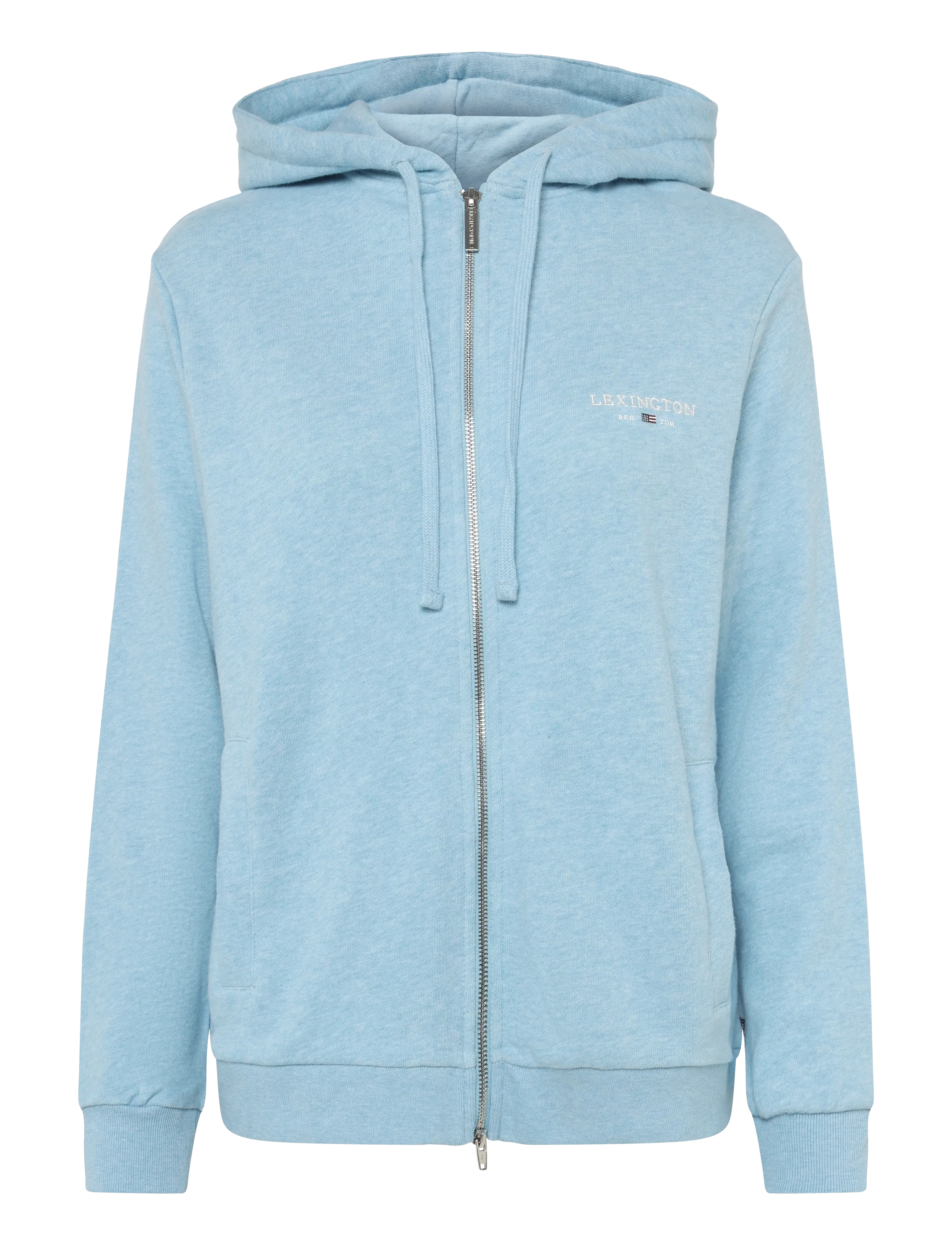 Lexington Clothing Chloe Zip Hood - Kapuzenpullover - LIGHT BLUE MELANGE / blue