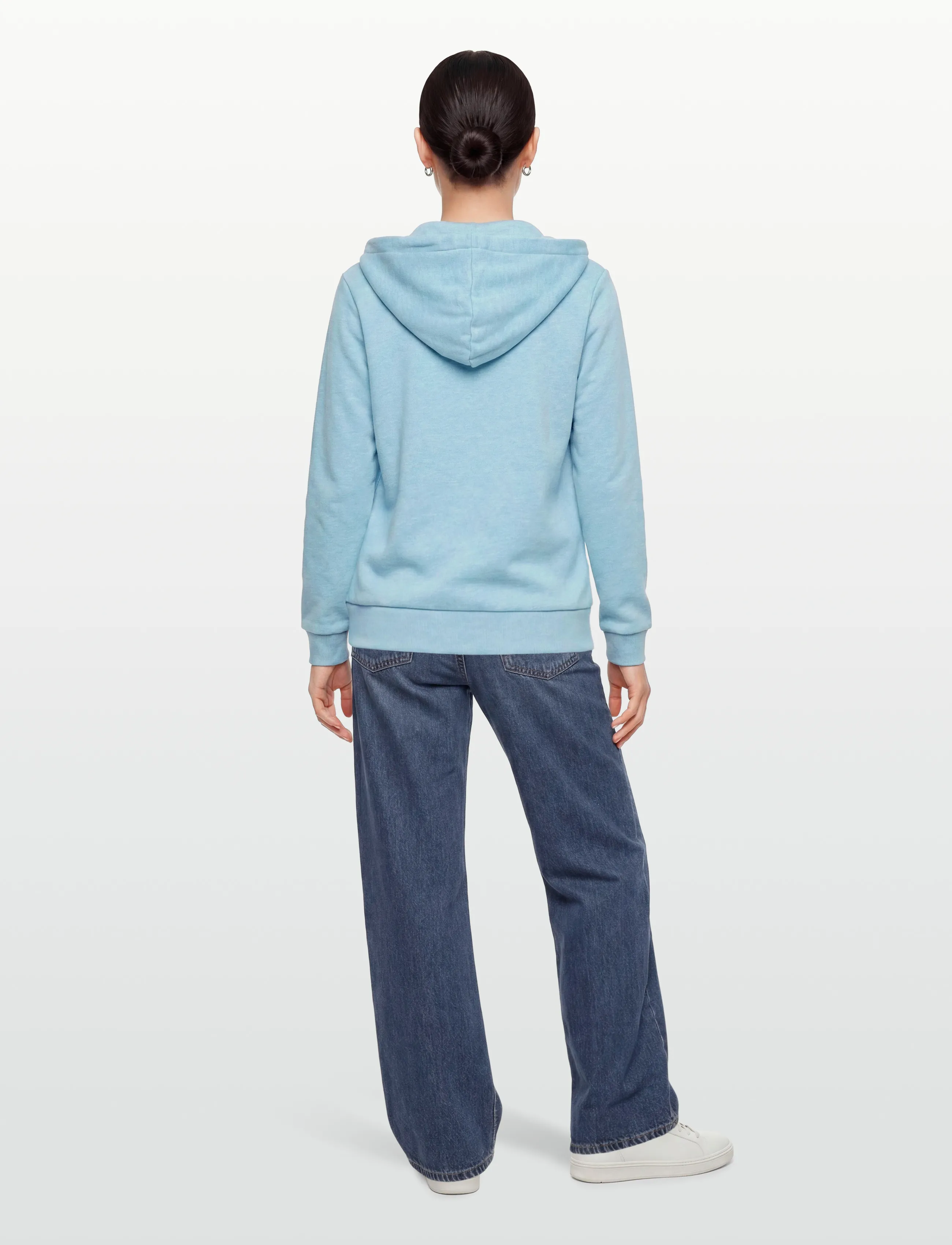 Lexington Clothing - Chloe Zip Hood - hættetrøjer - light blue melange - 4