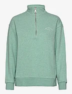 Kelly Half Zip Sweatshirt - LIGHT GREEN MELANGE