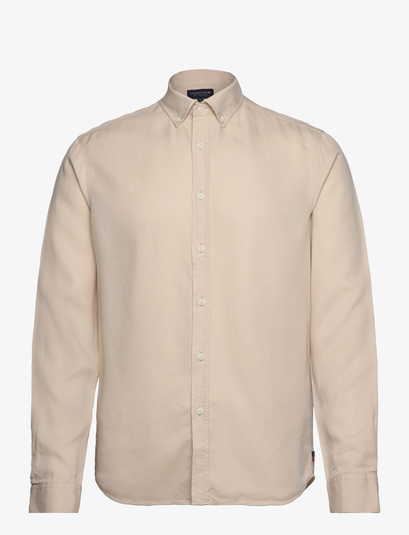 Lexington Clothing - Carl Lyocell Shirt - laisvalaikio marškiniai - light beige - 0