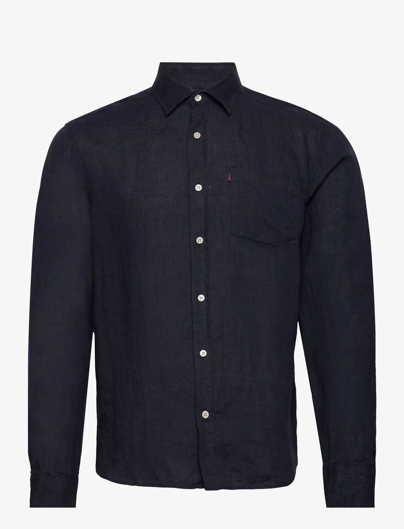 Lexington Clothing - Ryan Linen Shirt - hørskjorter - dark blue - 0