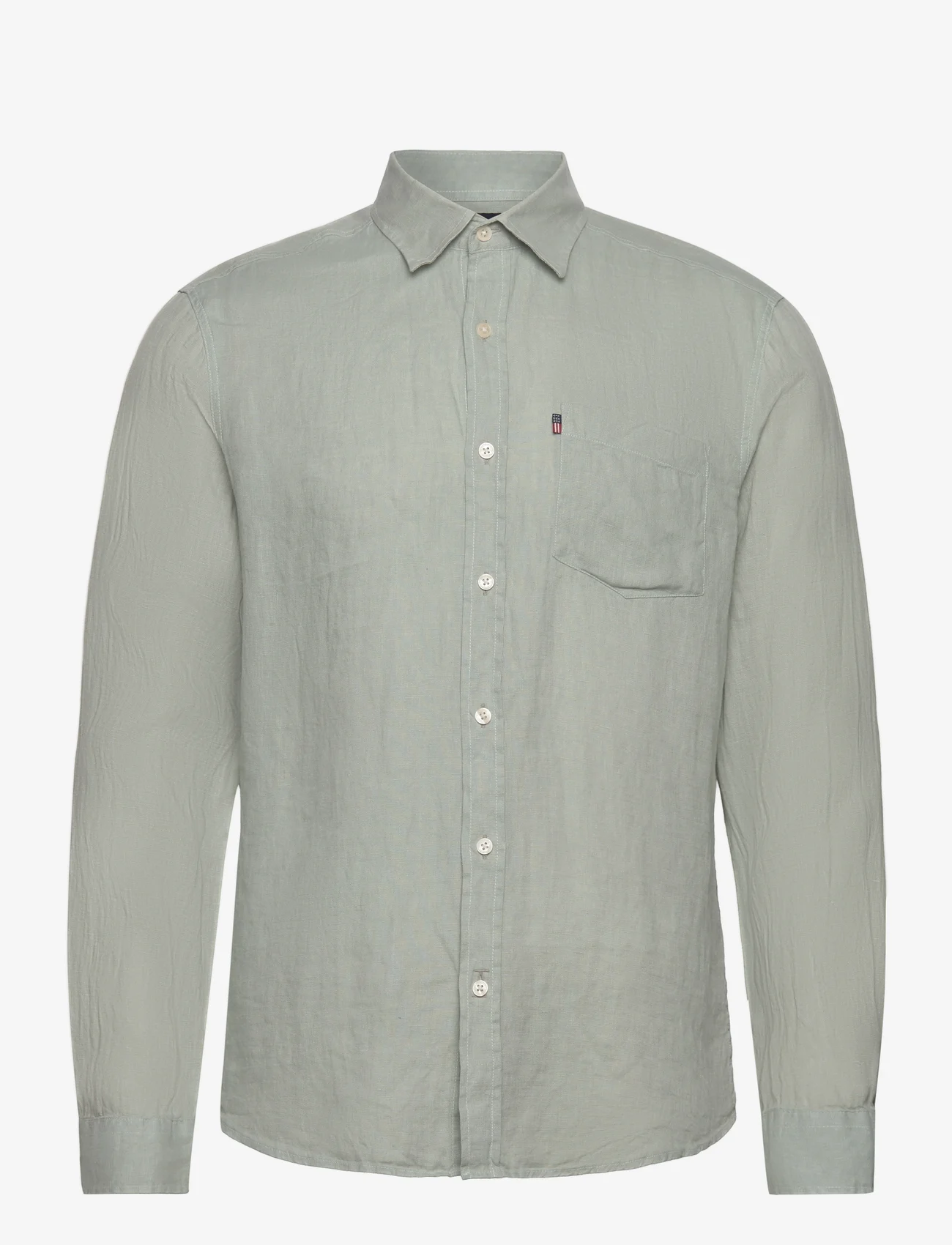 Lexington Clothing - Ryan Linen Shirt - hørskjorter - green - 0