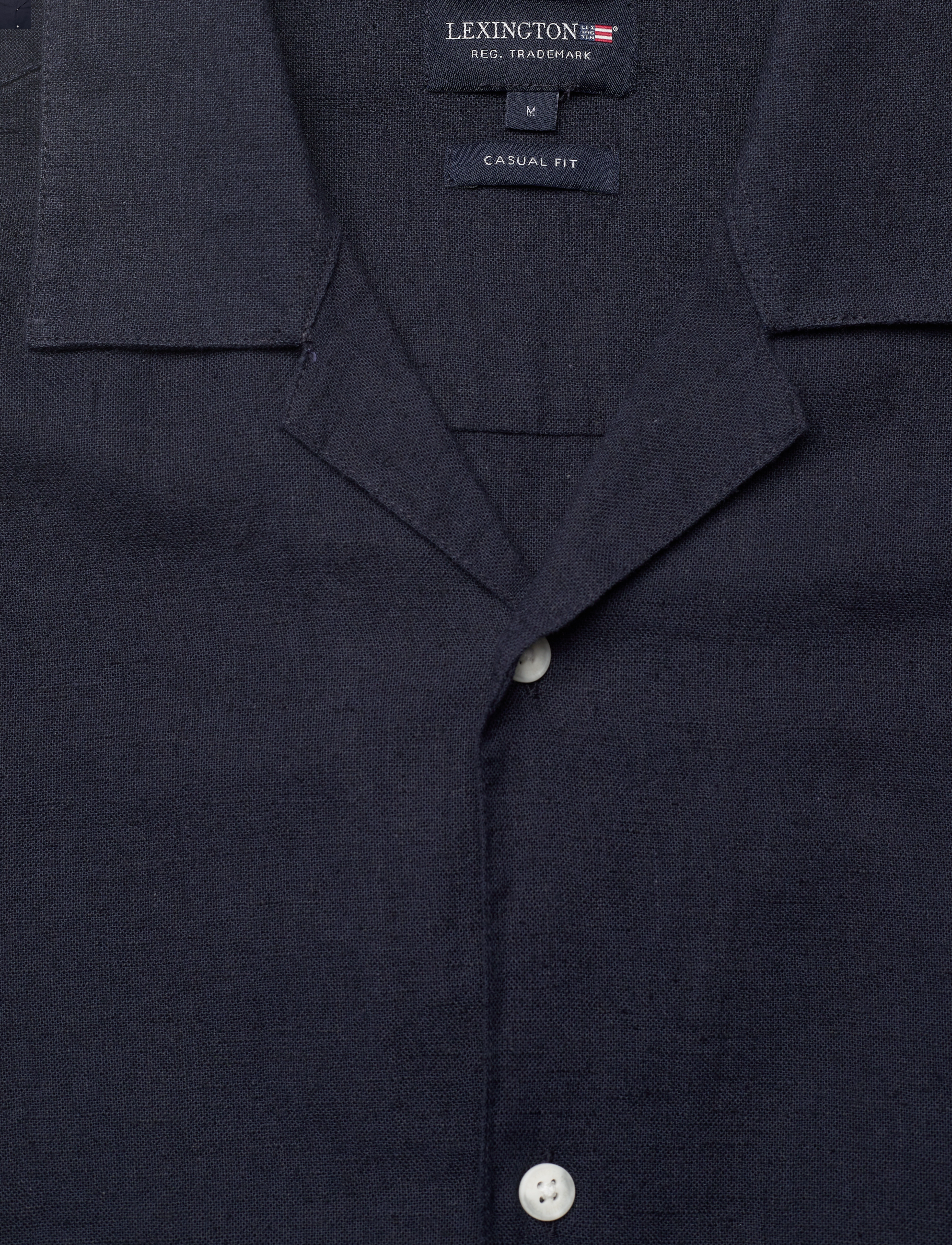 Lexington Clothing - Pablo Cotton Linen Blend Shirt - dark blue - 5