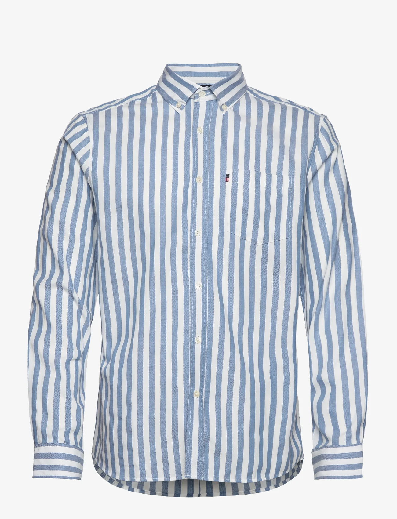 Lexington Clothing - Fred Striped Shirt - casual shirts - blue/white stripe - 0