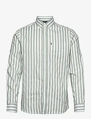 Lexington Clothing - Fred Striped Shirt - casual overhemden - green/white stripe - 0